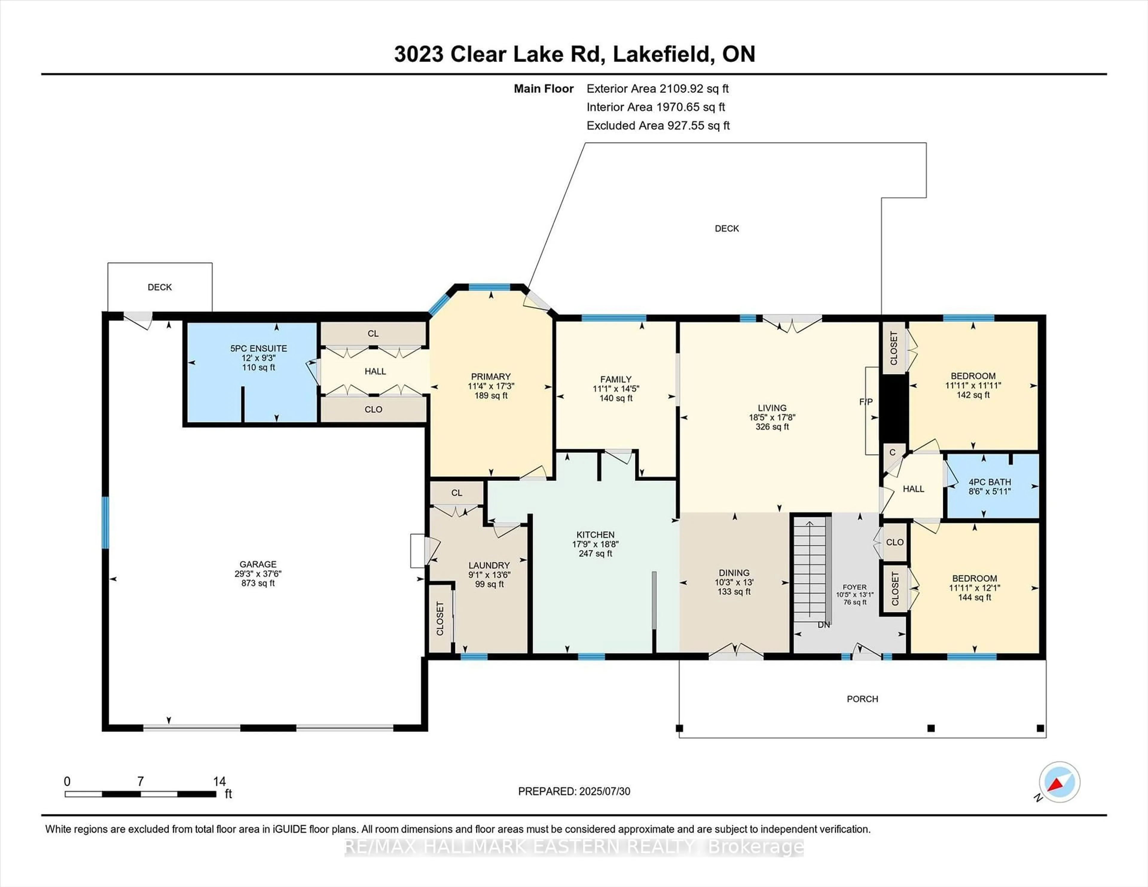Floor plan for 3023 Clear Lake Rd, Selwyn Ontario K0L 2H0
