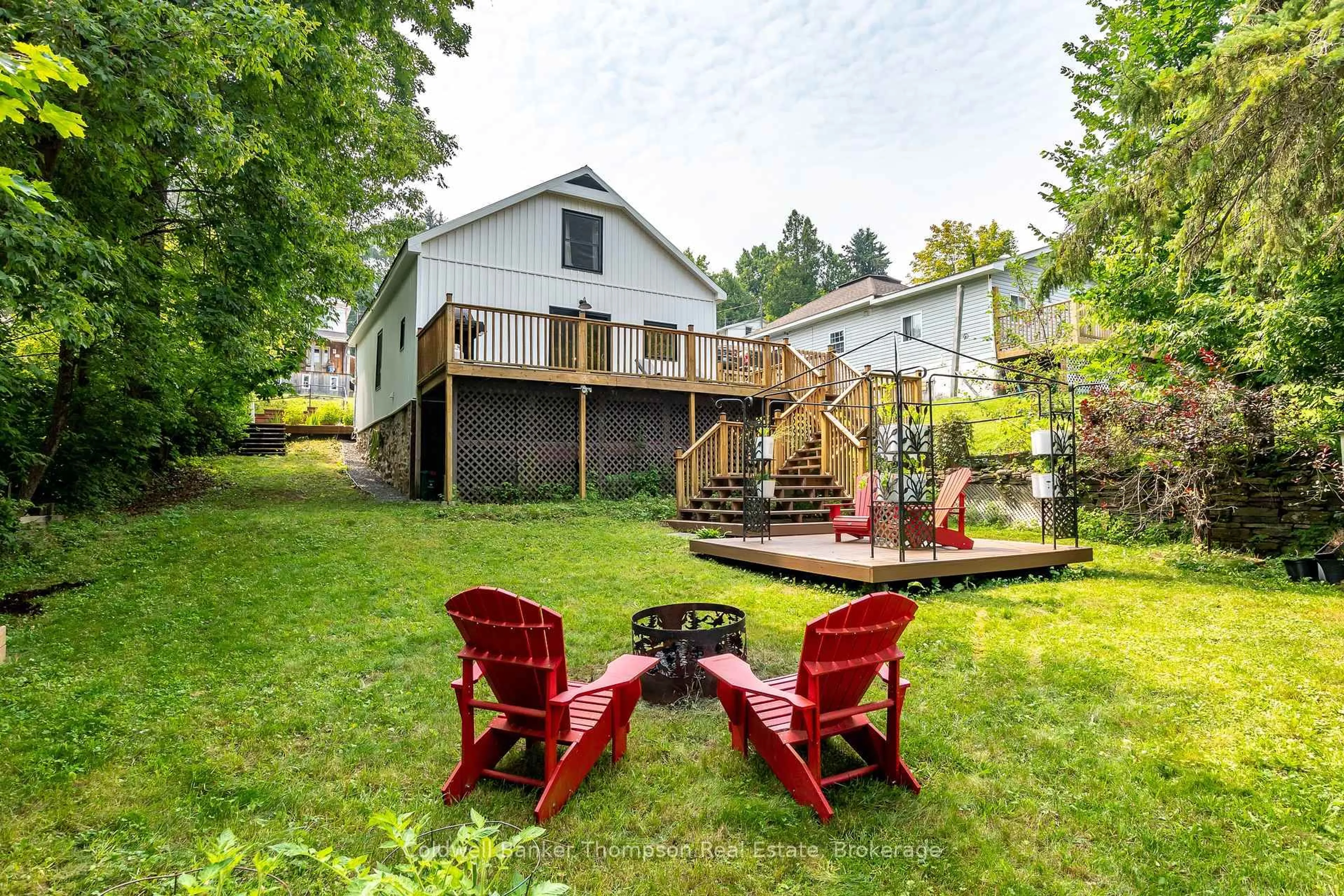 Patio, water/lake/river/ocean view for 14 Cora St, Huntsville Ontario P1H 1T5