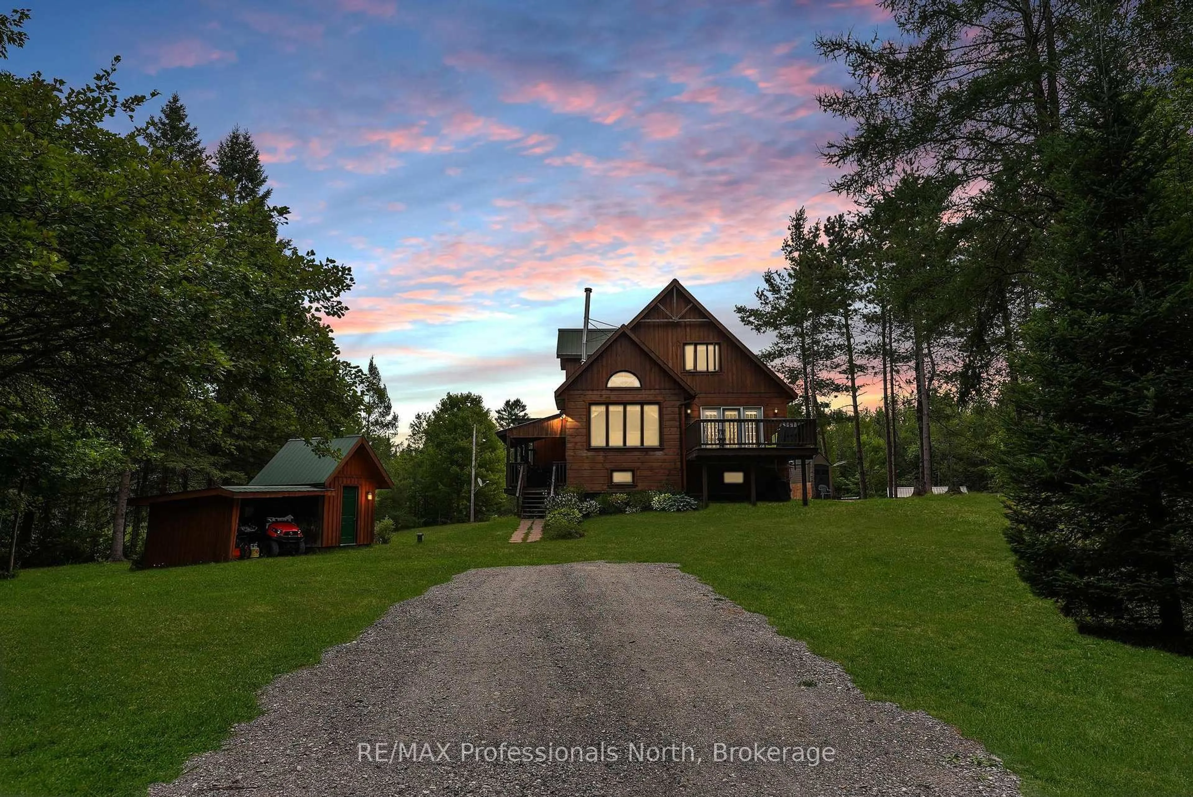 A pic from outside/outdoor area/front of a property/back of a property/a pic from drone, unknown for 1183 Conway Rd, Minden Hills Ontario K0M 2K0