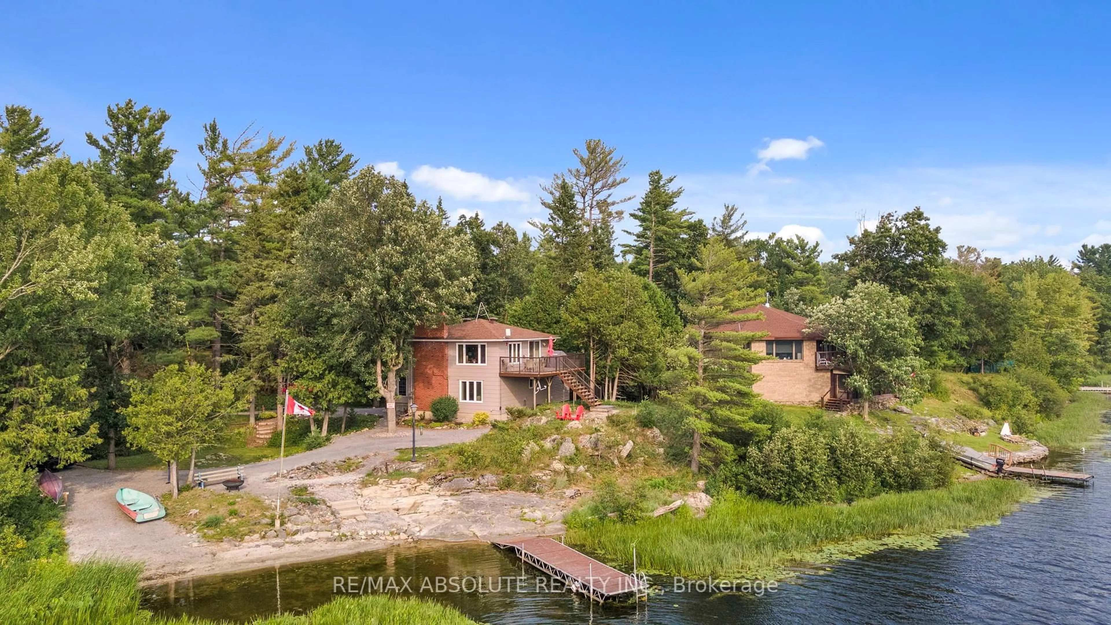 A pic from outside/outdoor area/front of a property/back of a property/a pic from drone, water/lake/river/ocean view for 232 MISSISSIPPI Dr, Ottawa Ontario K7S 3G7
