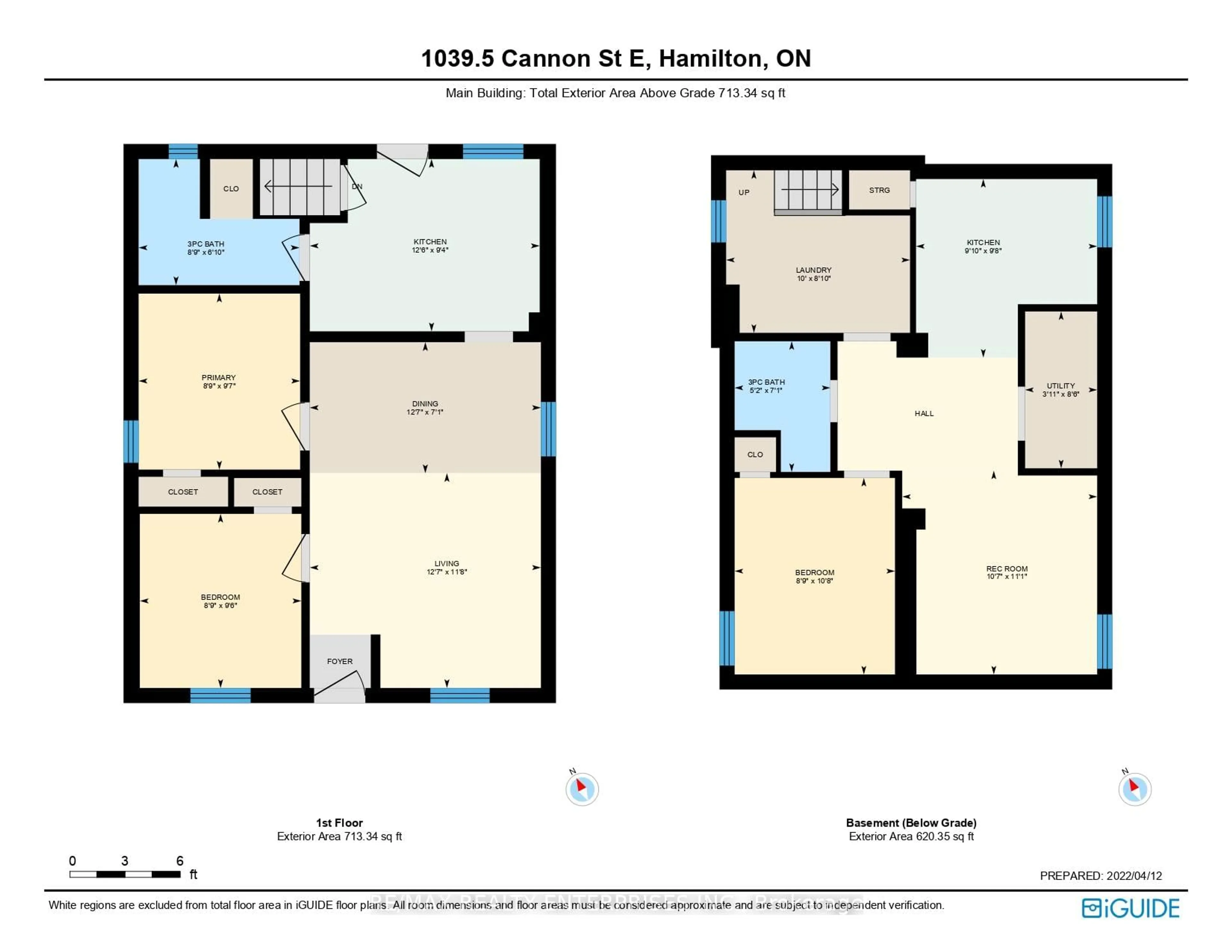 Floor plan for 1039.5 Cannon St, Hamilton Ontario L8L 2H4