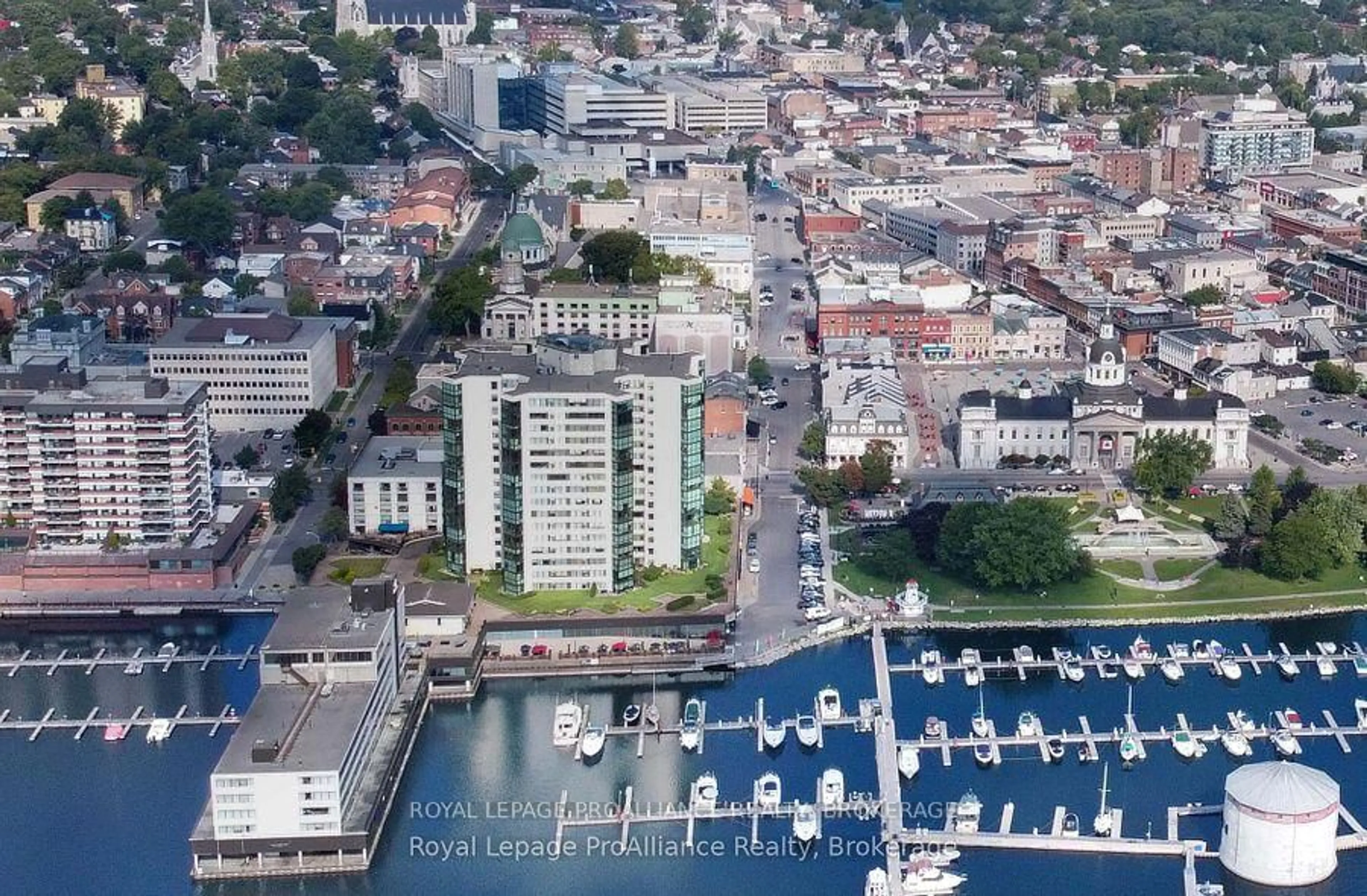 A pic from outside/outdoor area/front of a property/back of a property/a pic from drone, water/lake/river/ocean view for 185 Ontario St #602, Kingston Ontario K7L 2Y7