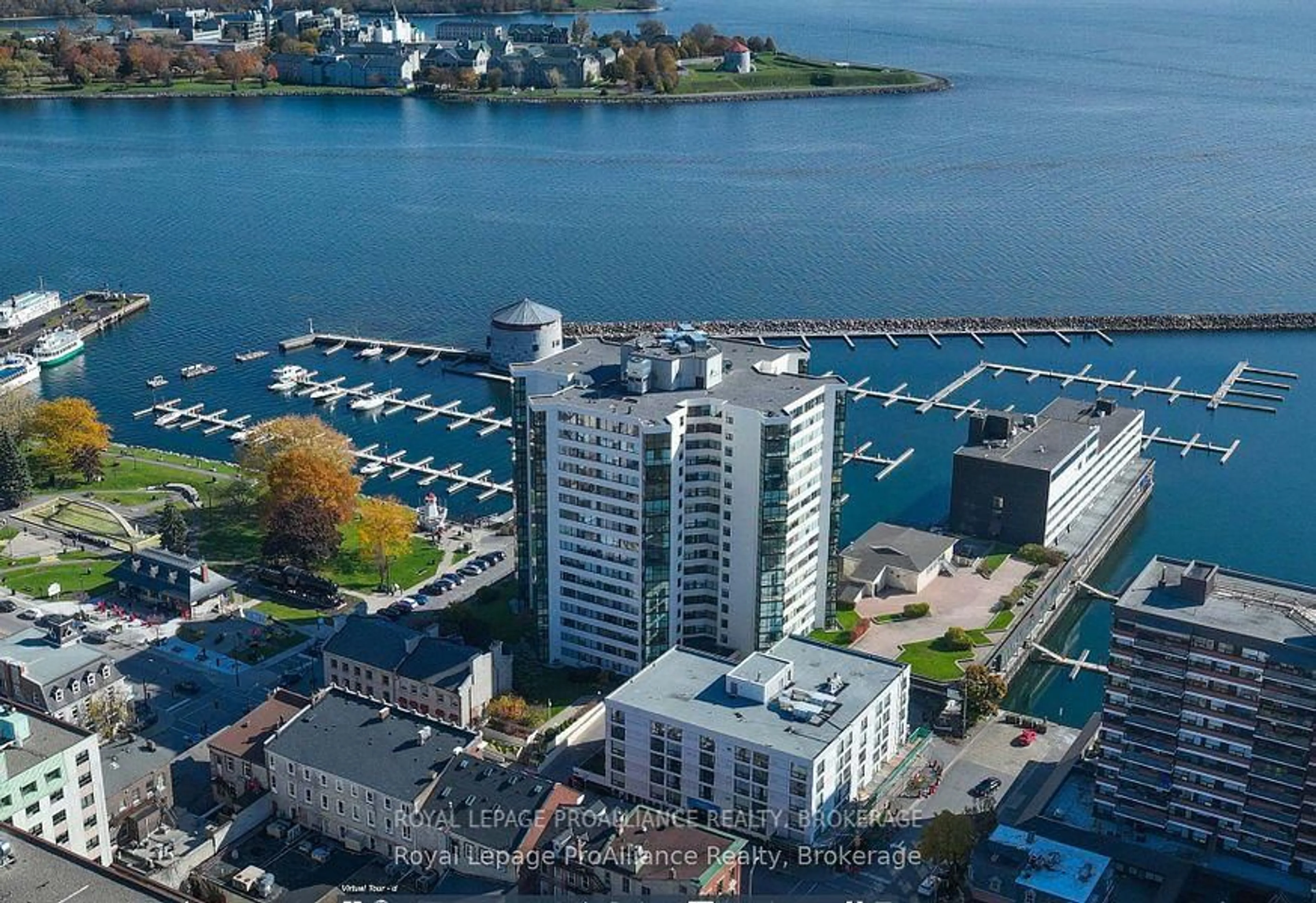 A pic from outside/outdoor area/front of a property/back of a property/a pic from drone, unknown for 185 Ontario St #602, Kingston Ontario K7L 2Y7