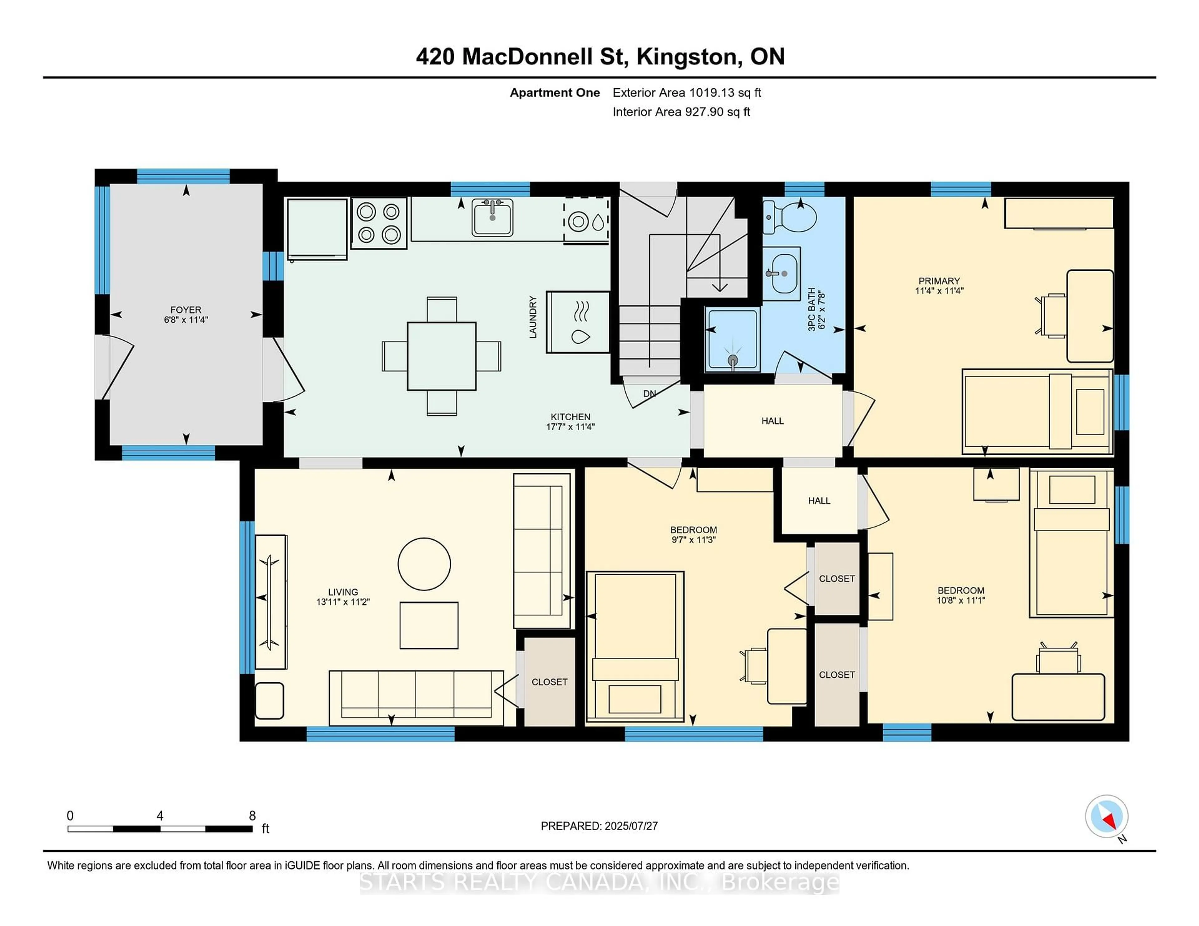 Floor plan for 420 Macdonnell St, Kingston Ontario K7L 4E4