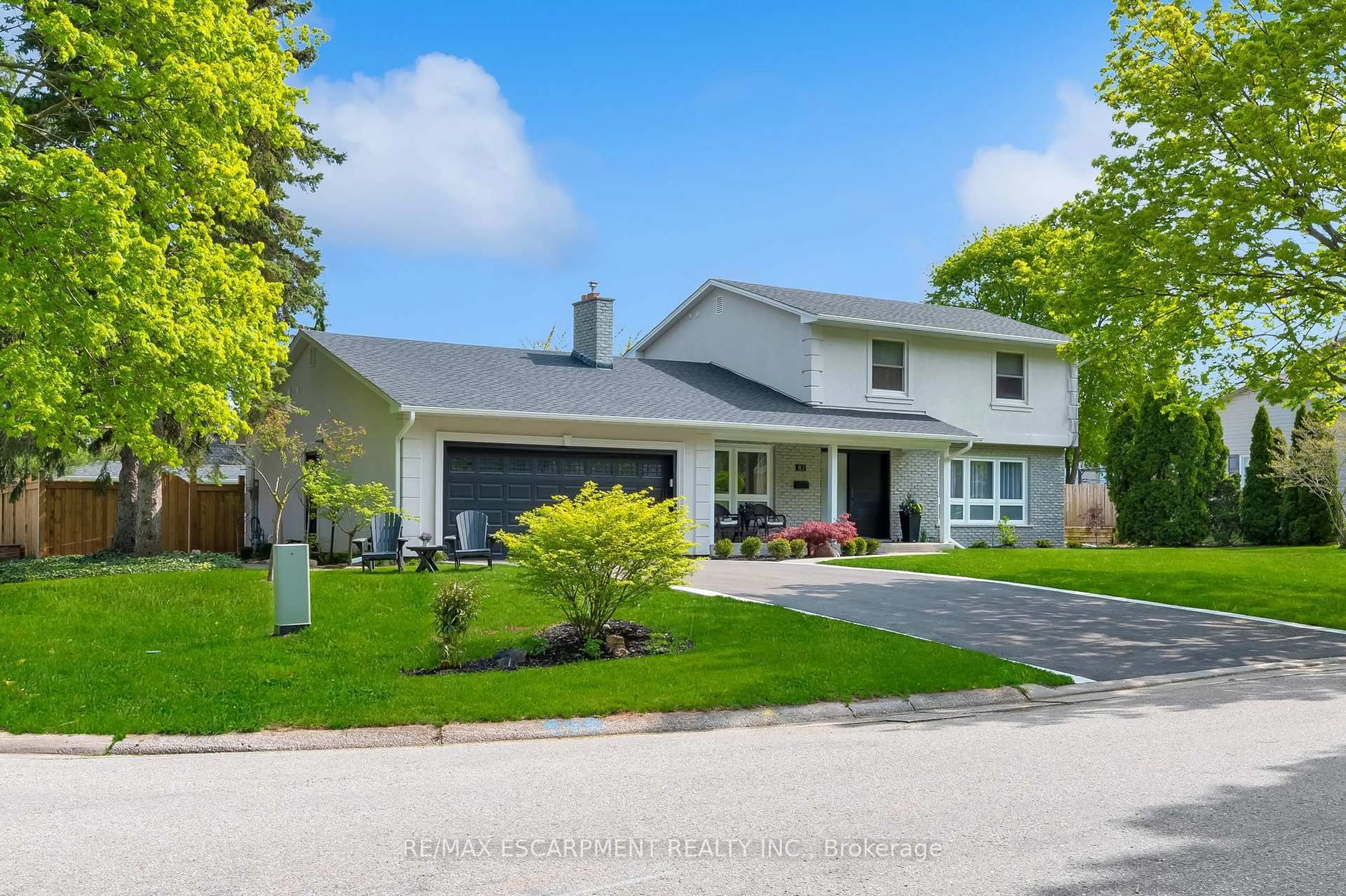 Home with vinyl exterior material, street for 83 Dorchester Dr, Grimsby Ontario L3M 1B1