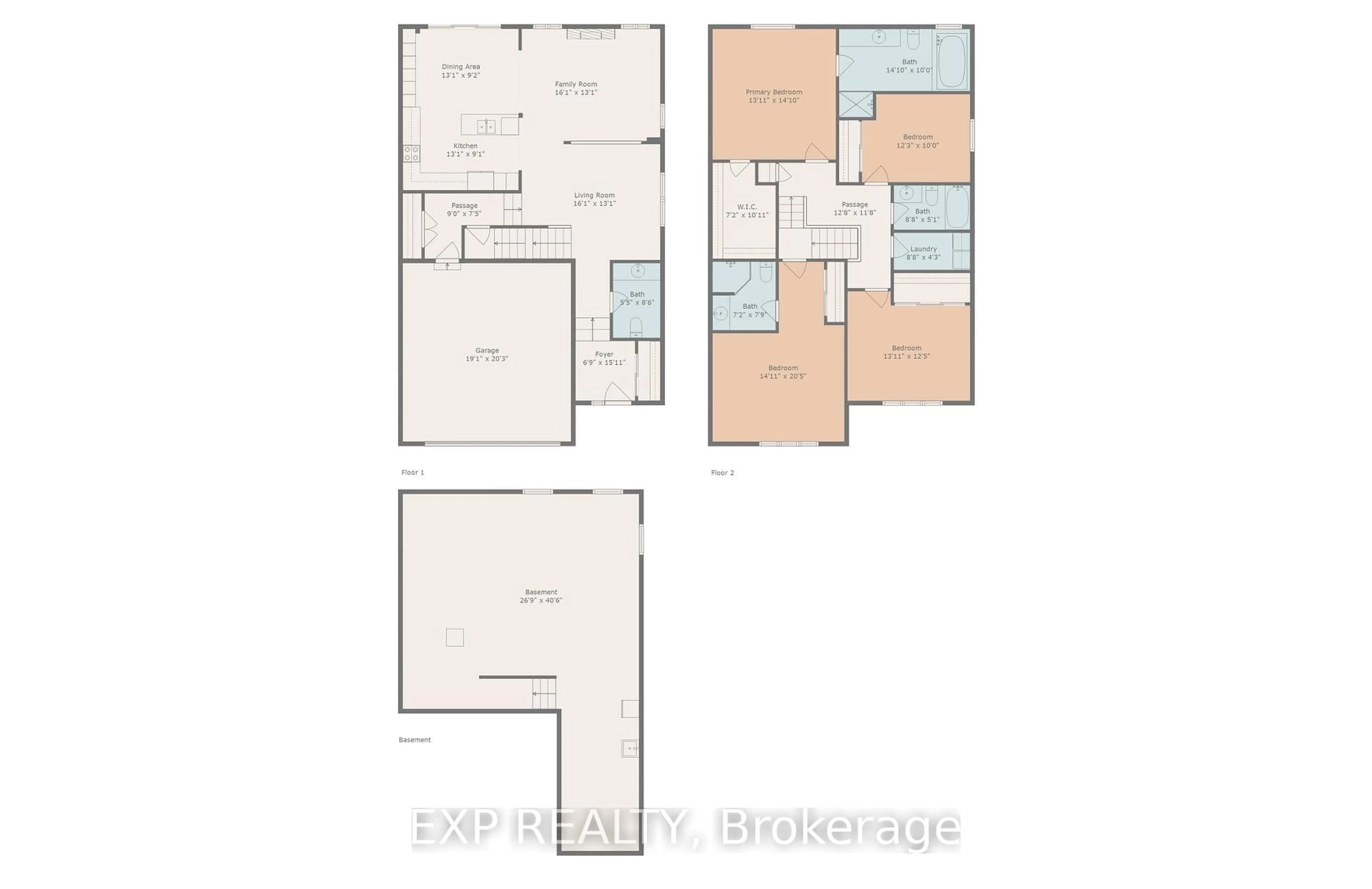 Floor plan for 39 Clonfadda Terr, Ottawa Ontario K2J 6E9