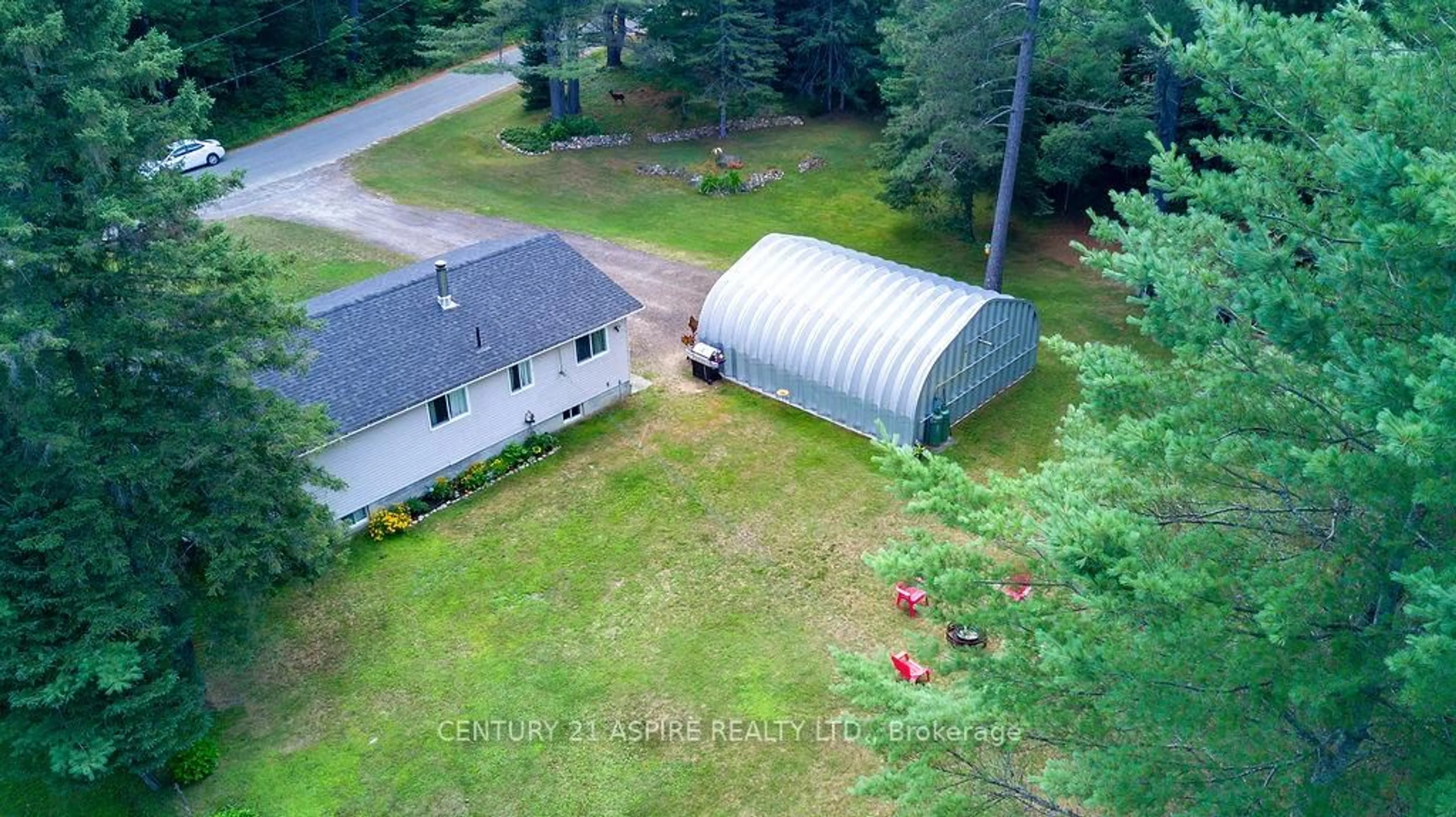 A pic from outside/outdoor area/front of a property/back of a property/a pic from drone, building for 2026 Old Moore Lake Rd, Rolphton Ontario K0J 2H0