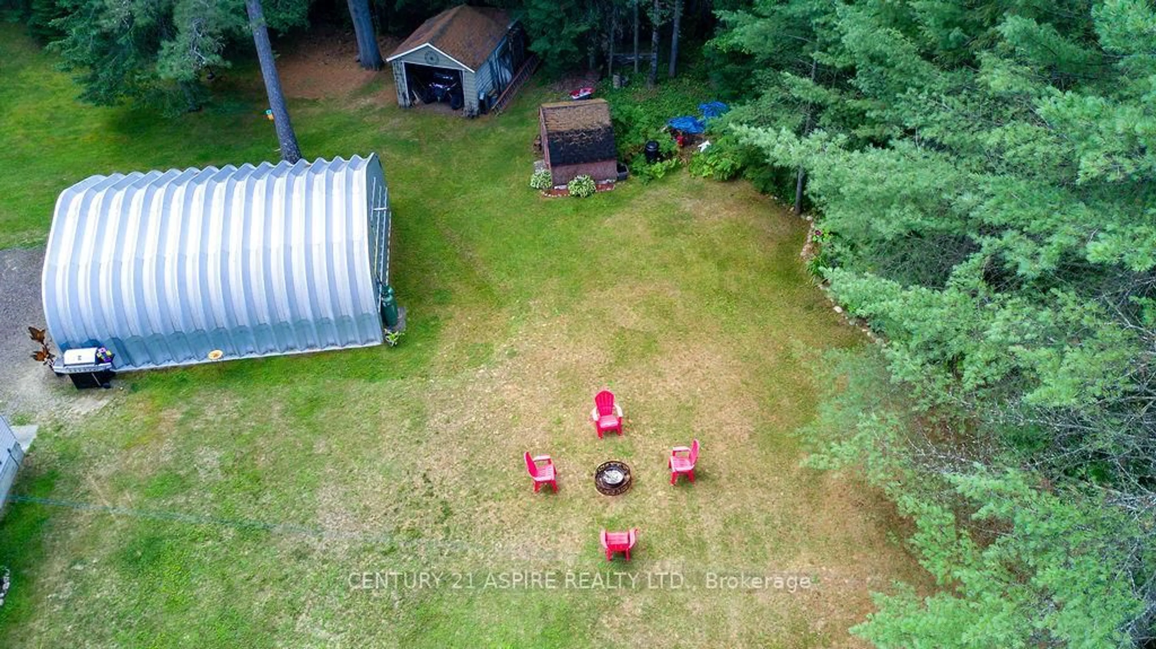 A pic from outside/outdoor area/front of a property/back of a property/a pic from drone, forest/trees view for 2026 Old Moore Lake Rd, Rolphton Ontario K0J 2H0