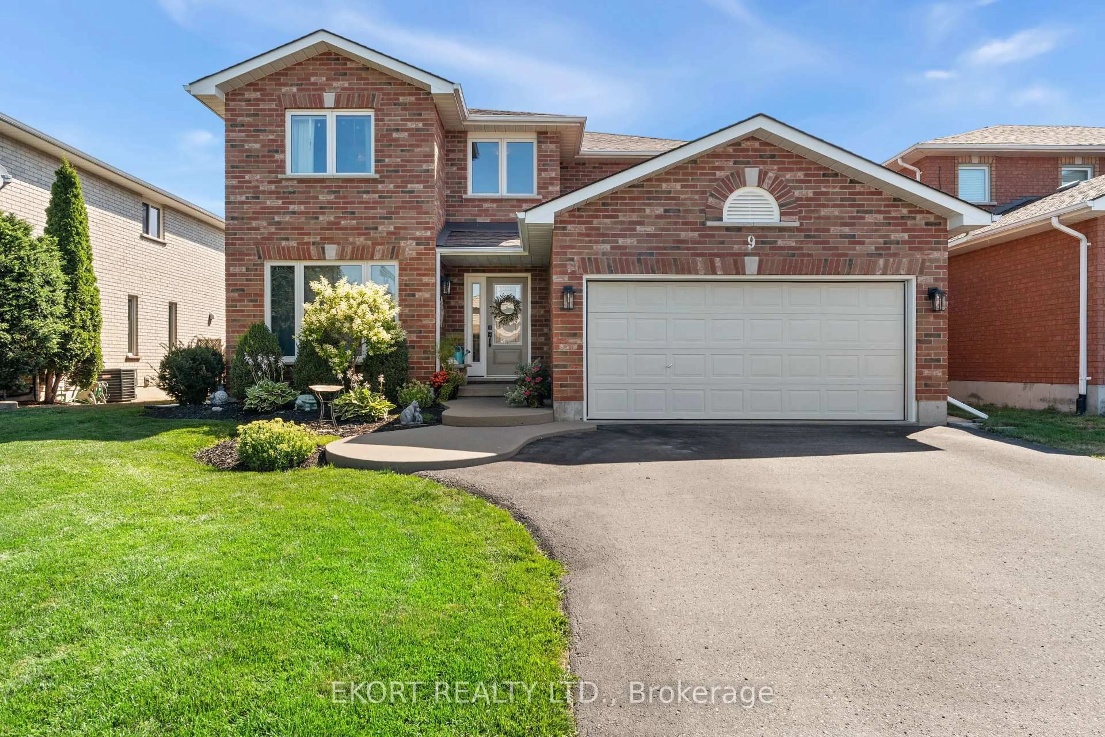 Home with brick exterior material, street for 9 Huron Lane, Belleville Ontario K8N 5Y5