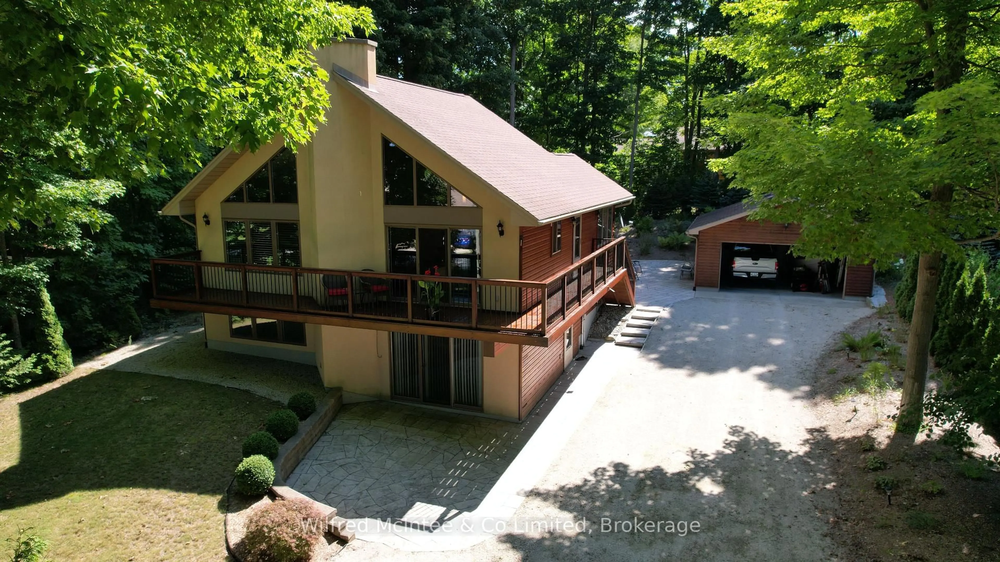 A pic from outside/outdoor area/front of a property/back of a property/a pic from drone, unknown for 9 Carson Lake Cres, South Bruce Peninsula Ontario N0H 2G0
