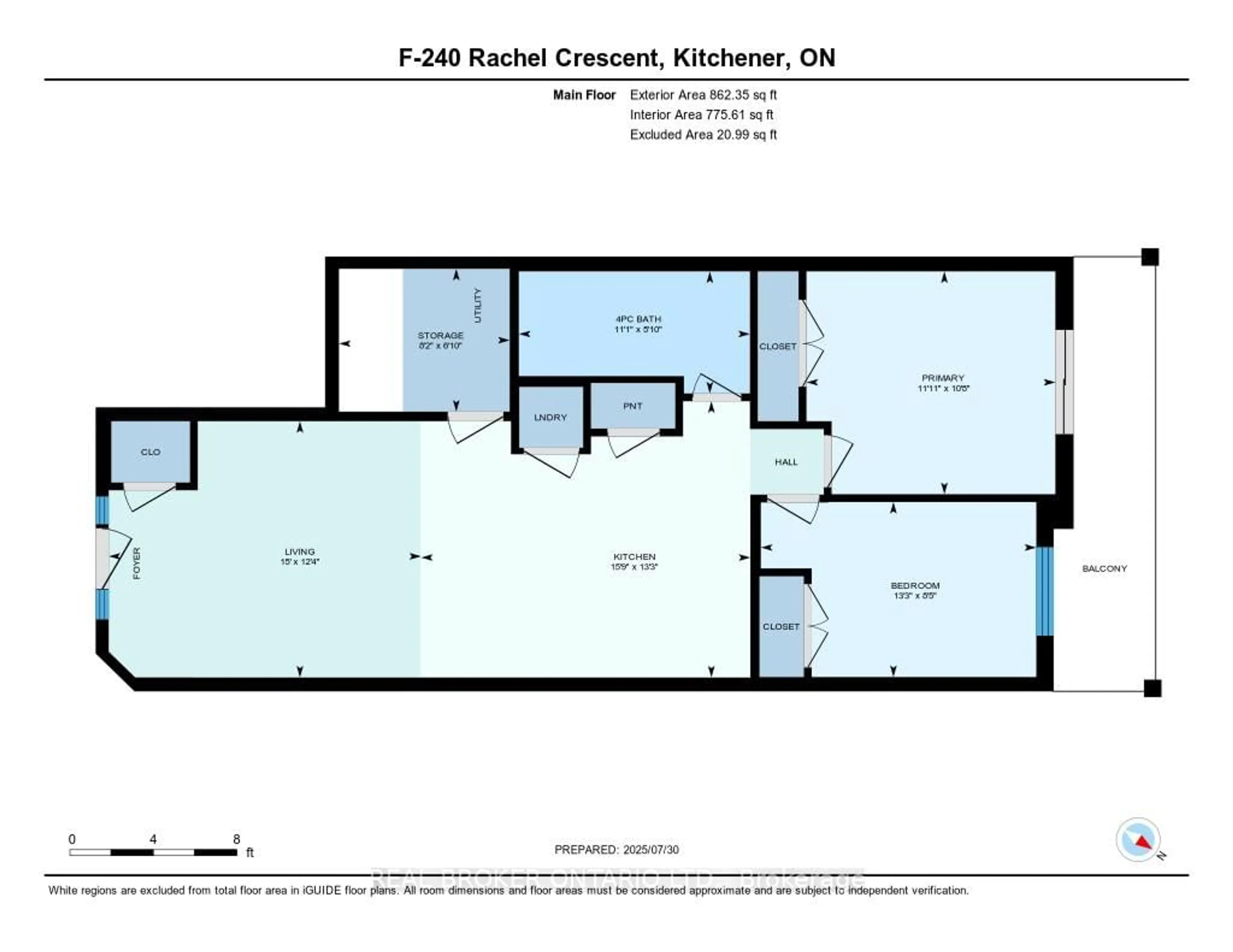Floor plan for 240 Rachel Cres #22, Kitchener Ontario N2R 0E1