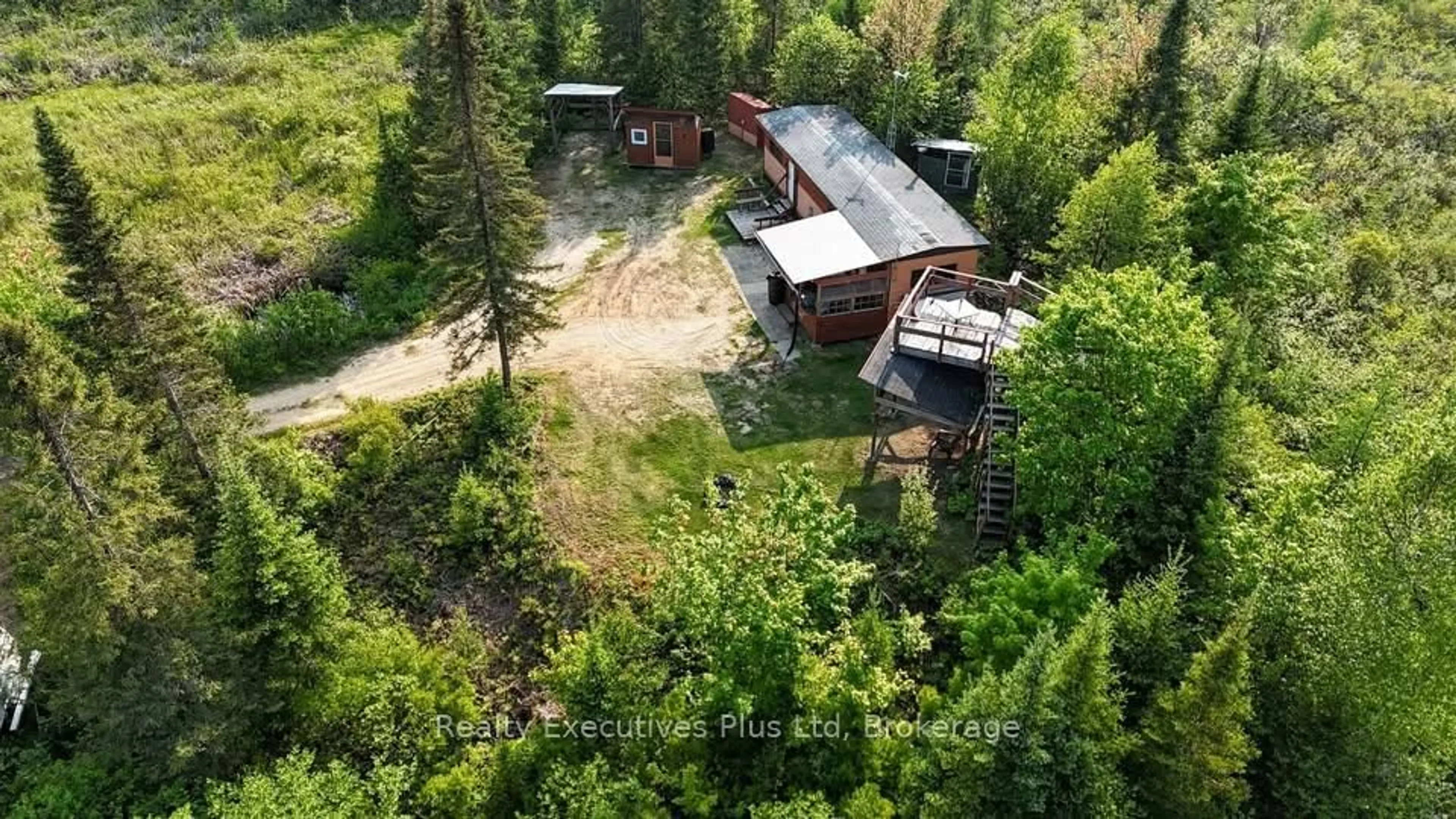 A pic from outside/outdoor area/front of a property/back of a property/a pic from drone, forest/trees view for 279 Joly Strong Rd, Joly Ontario P0A 1Z0
