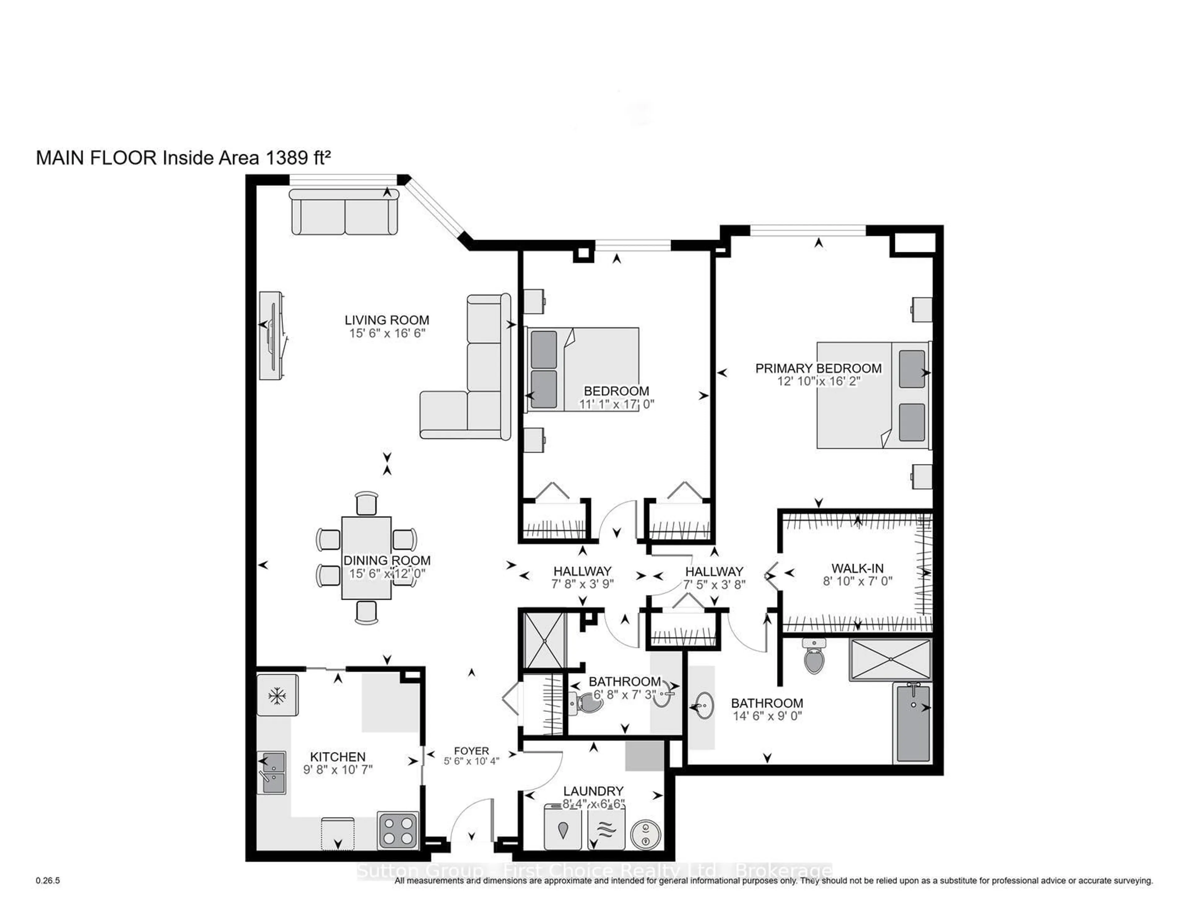 Floor plan for 30 Front St #206, Stratford Ontario N5A 7S3