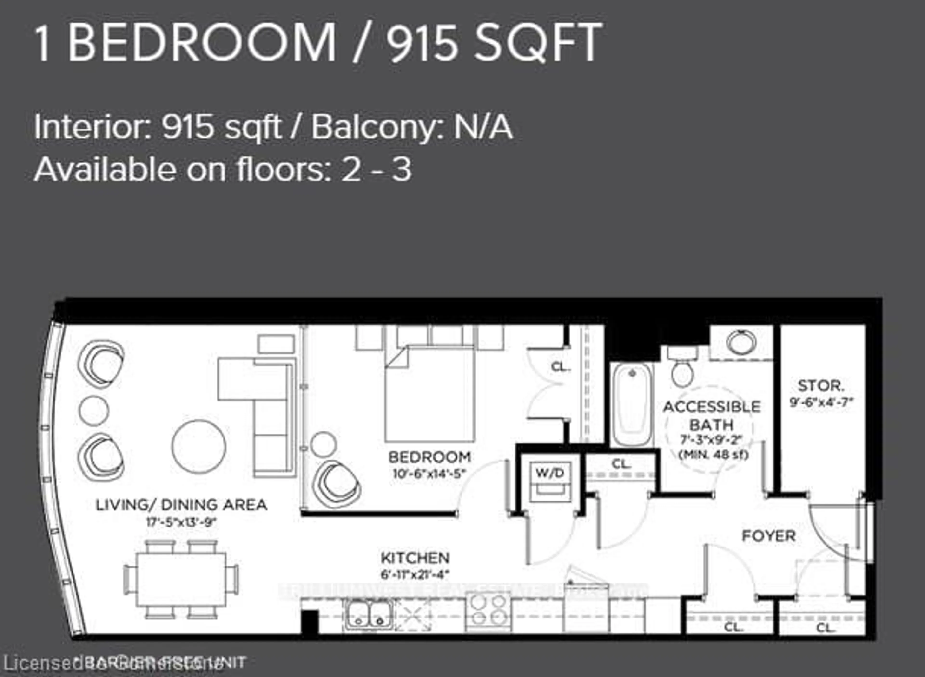 Floor plan for 100 Garment St #216, Kitchener Ontario N2G 0C3