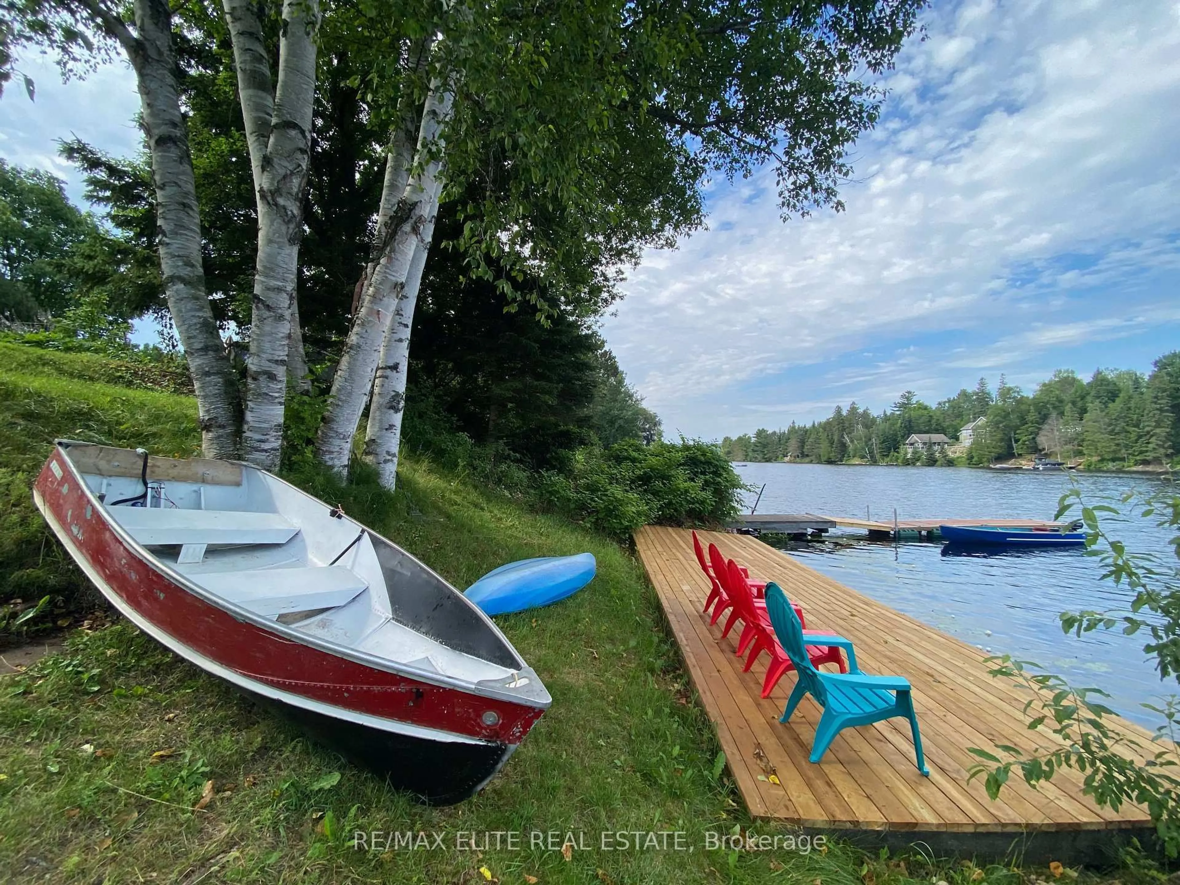 Patio, water/lake/river/ocean view for 62 Ottawa St, South Algonquin Ontario K0J 2M0