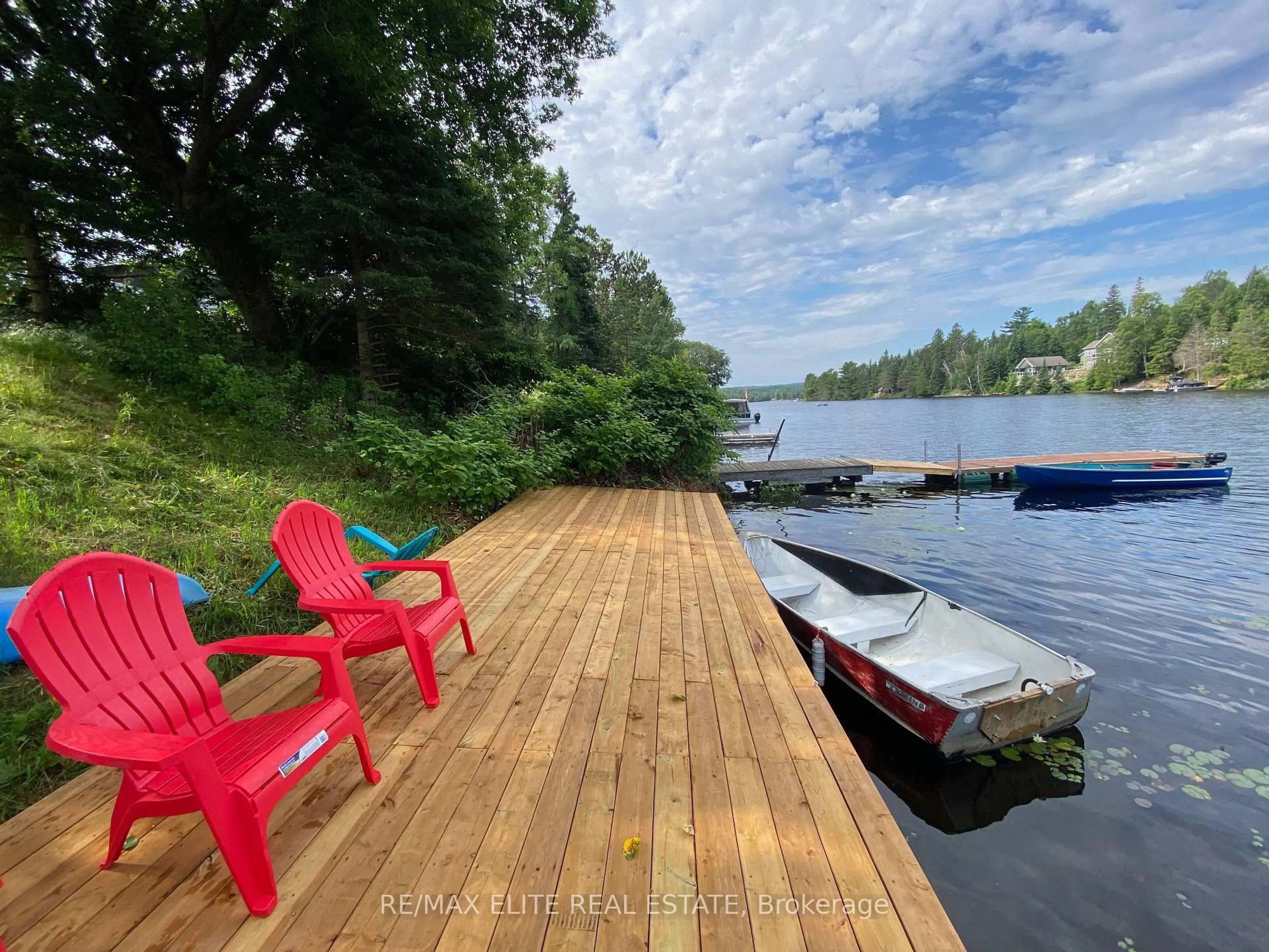 Patio, water/lake/river/ocean view for 62 Ottawa St, South Algonquin Ontario K0J 2M0