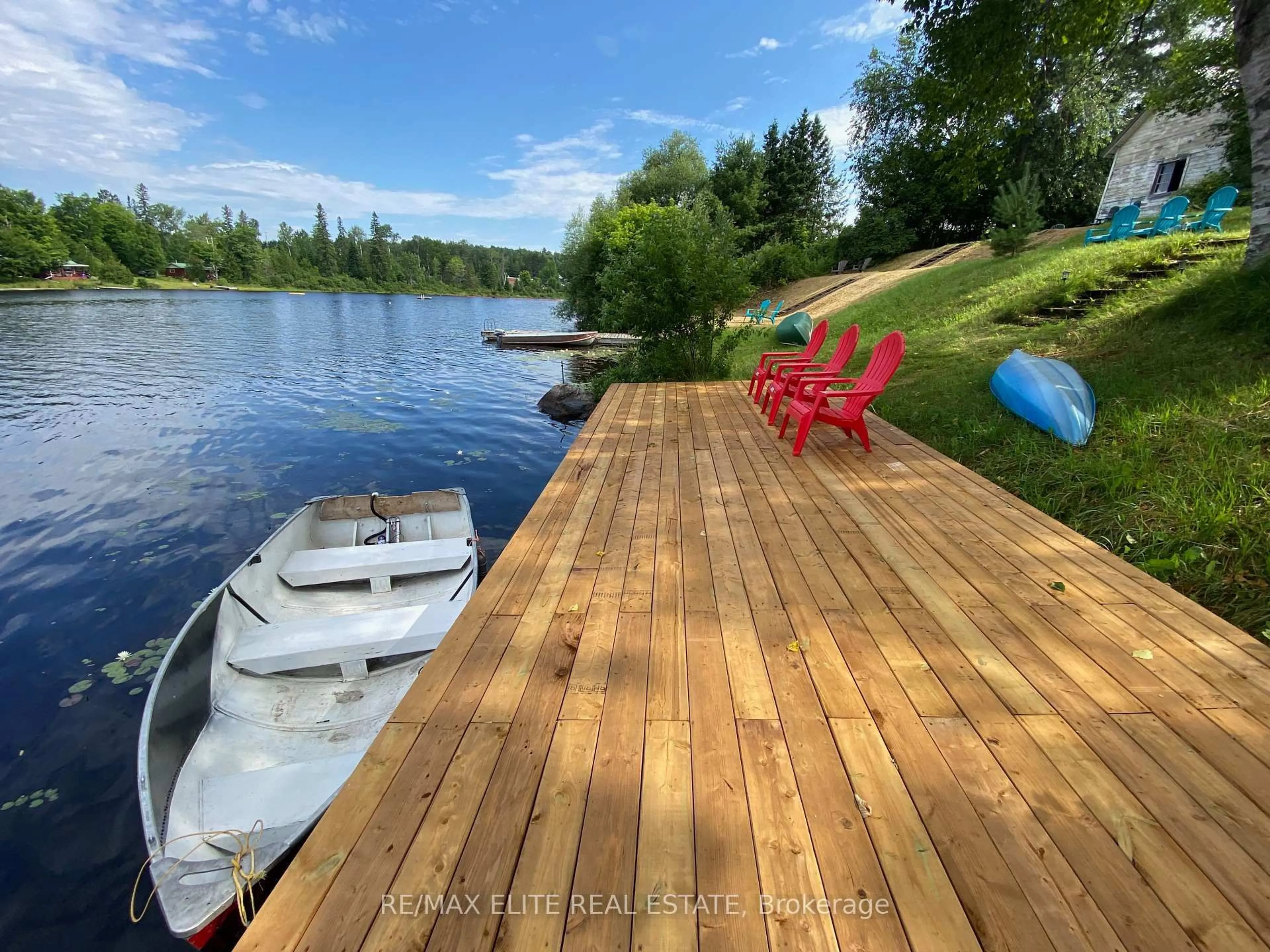 Patio, water/lake/river/ocean view for 62 Ottawa St, South Algonquin Ontario K0J 2M0