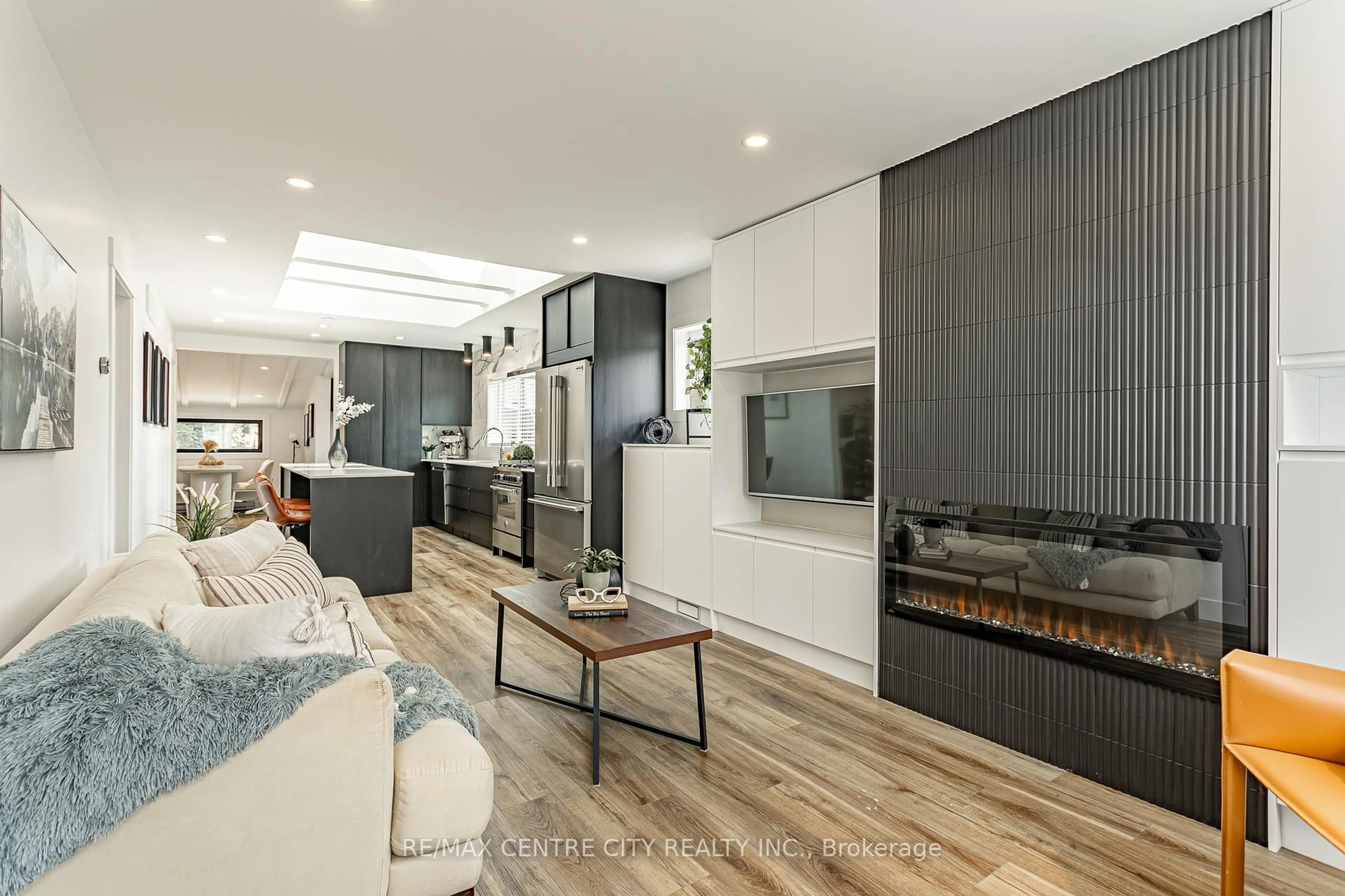 Open concept kitchen, wood/laminate floor for 50 McNay St, London East Ontario N5Y 1K7