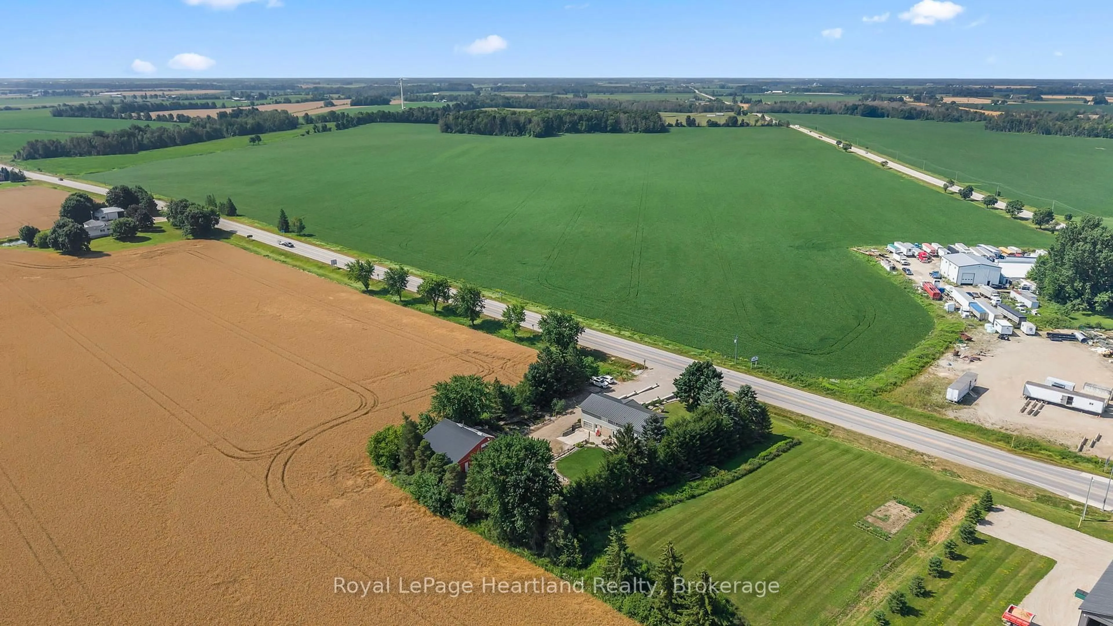 A pic from outside/outdoor area/front of a property/back of a property/a pic from drone, unknown for 8715 Wellington Rd 7 Rd, Mapleton Ontario N0G 2P0