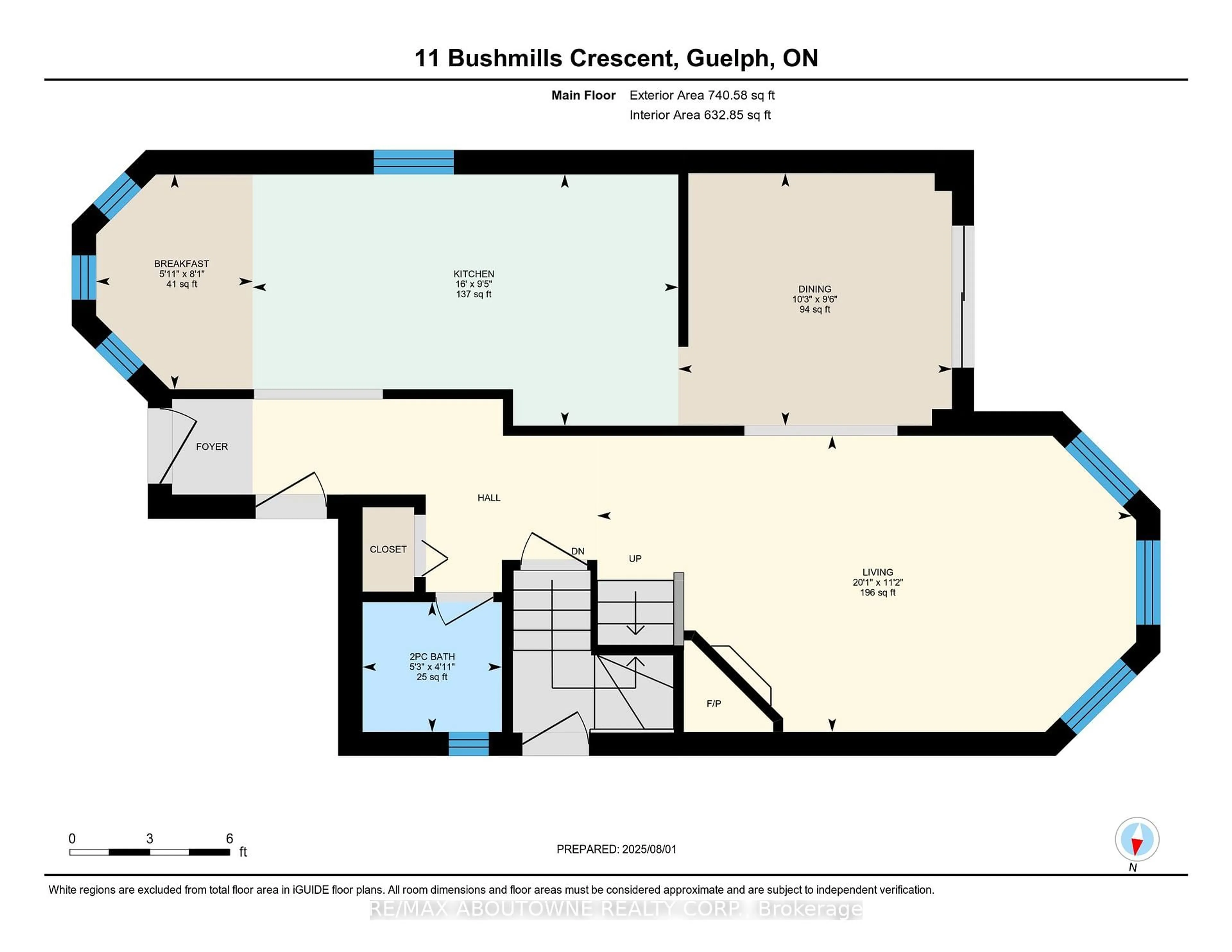 Floor plan for 11 Bushmills Cres, Guelph Ontario N1K 1T5
