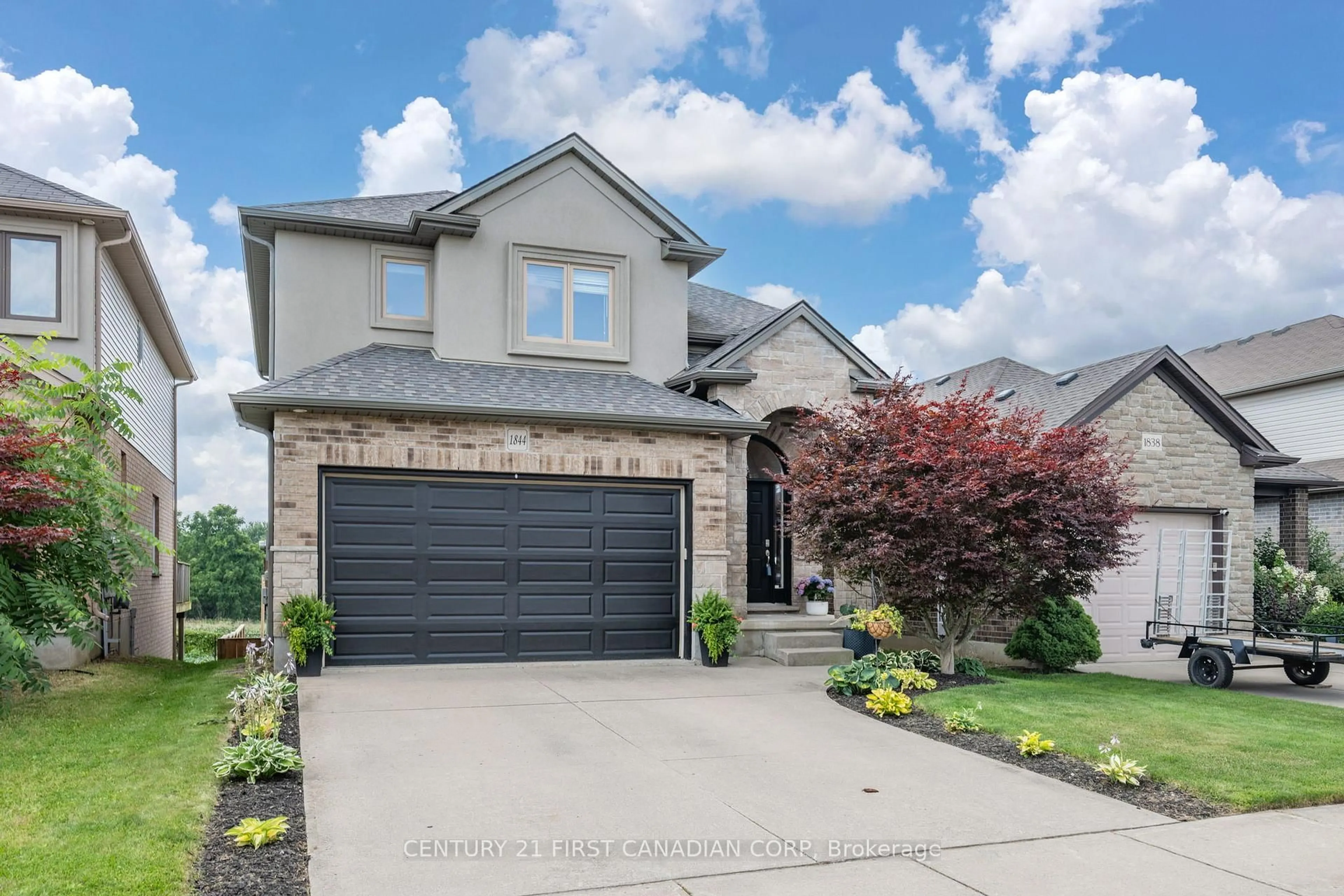 Home with brick exterior material, street for 1844 Cherrywood Tr, London North Ontario N6H 0E2