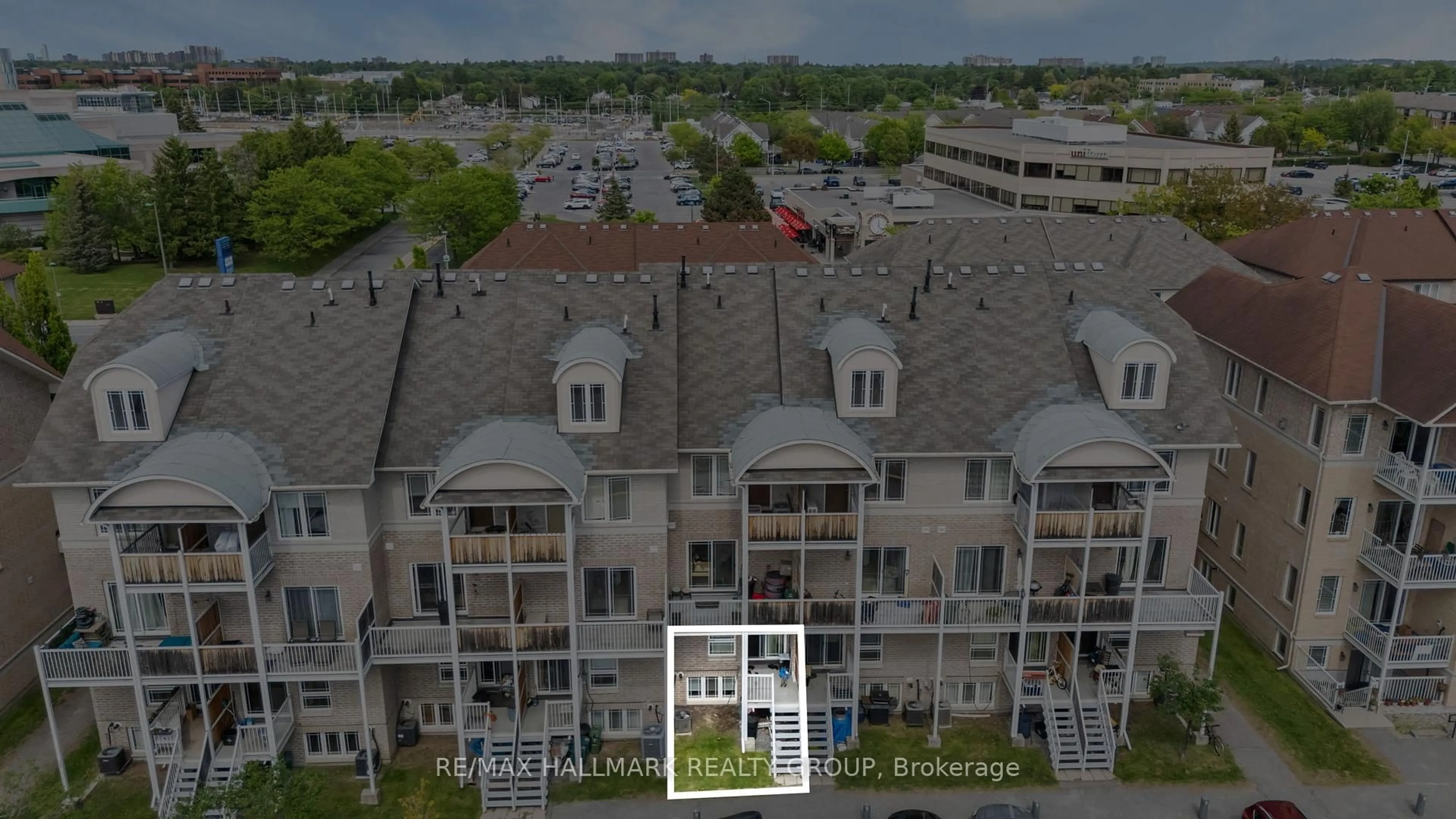 A pic from outside/outdoor area/front of a property/back of a property/a pic from drone, city buildings view from balcony for 148 Paseo Private, Ottawa Ontario K2G 4N7