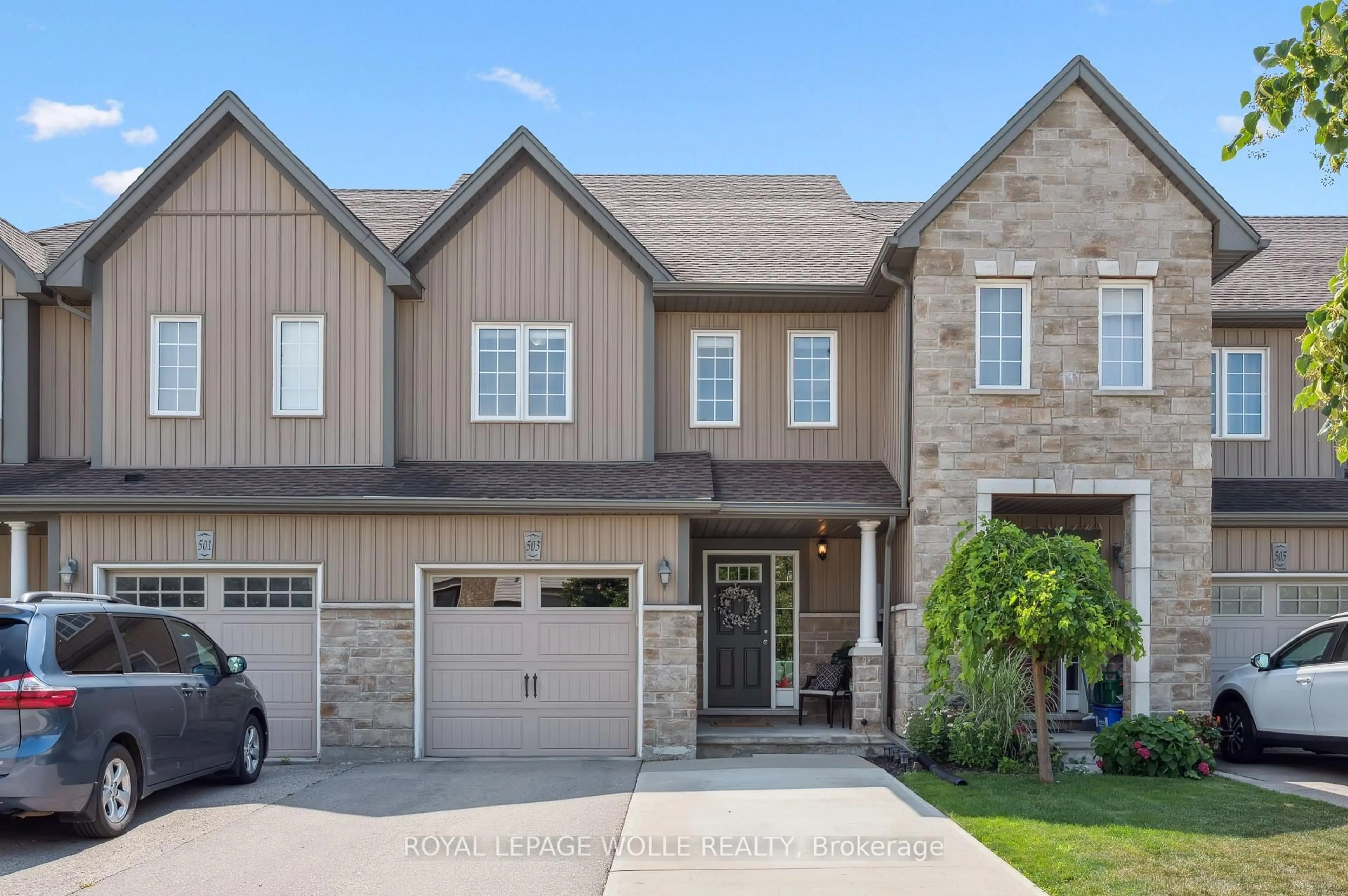 Home with brick exterior material, street for 503 Windflower Cres, Kitchener Ontario N2E 3T2