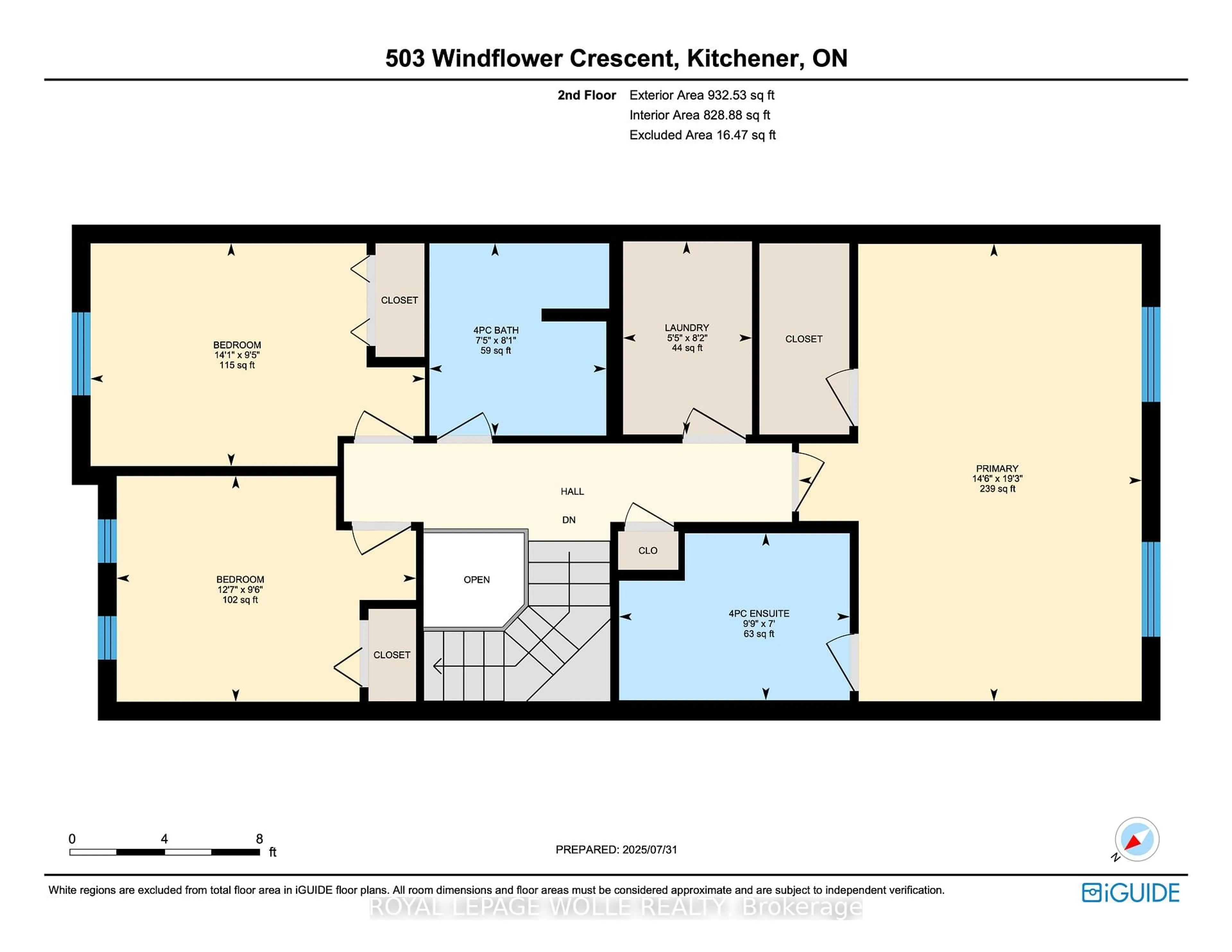 Floor plan for 503 Windflower Cres, Kitchener Ontario N2E 3T2