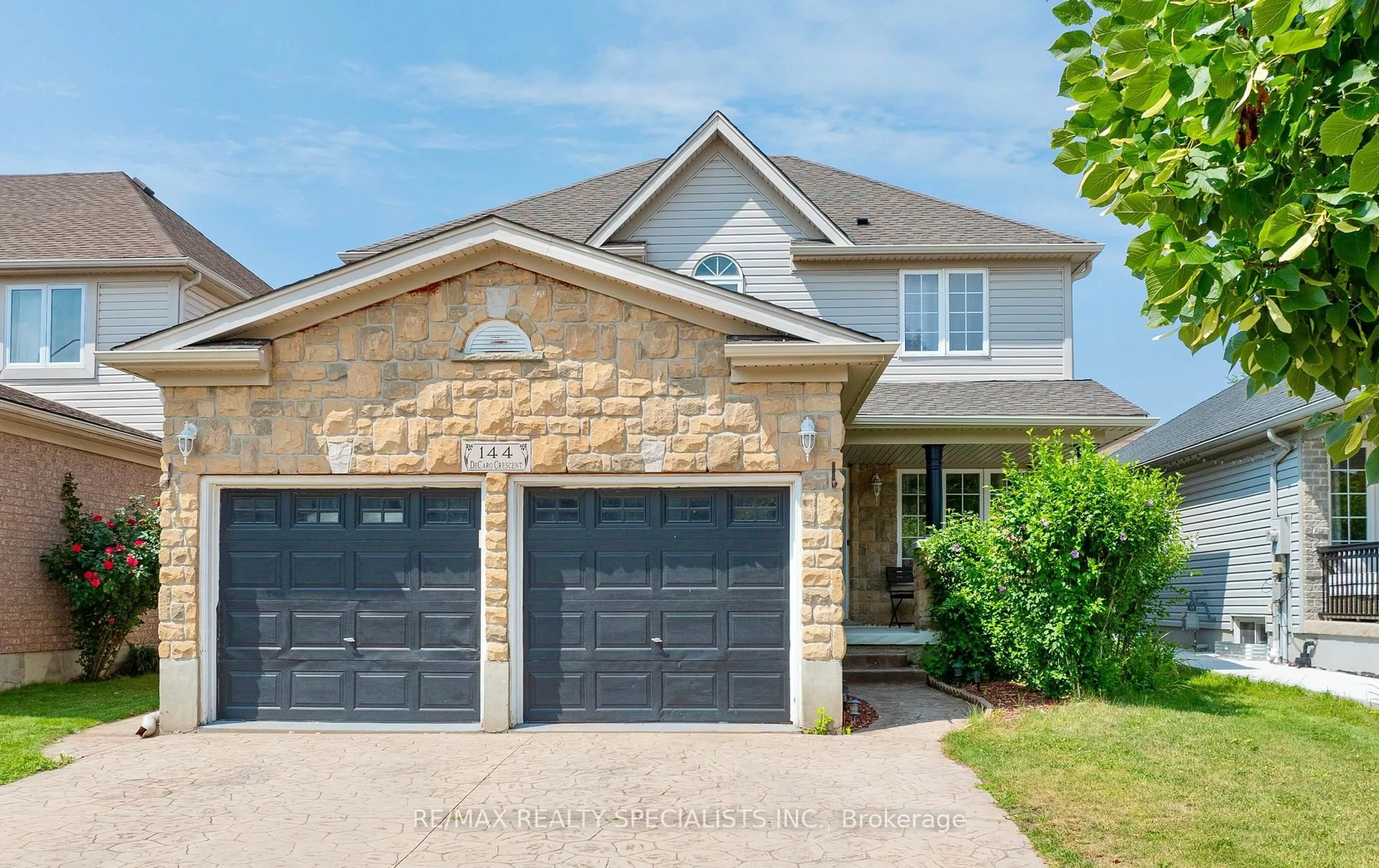 Home with brick exterior material, street for 144 Decaro Cres, Cambridge Ontario N3C 4M4