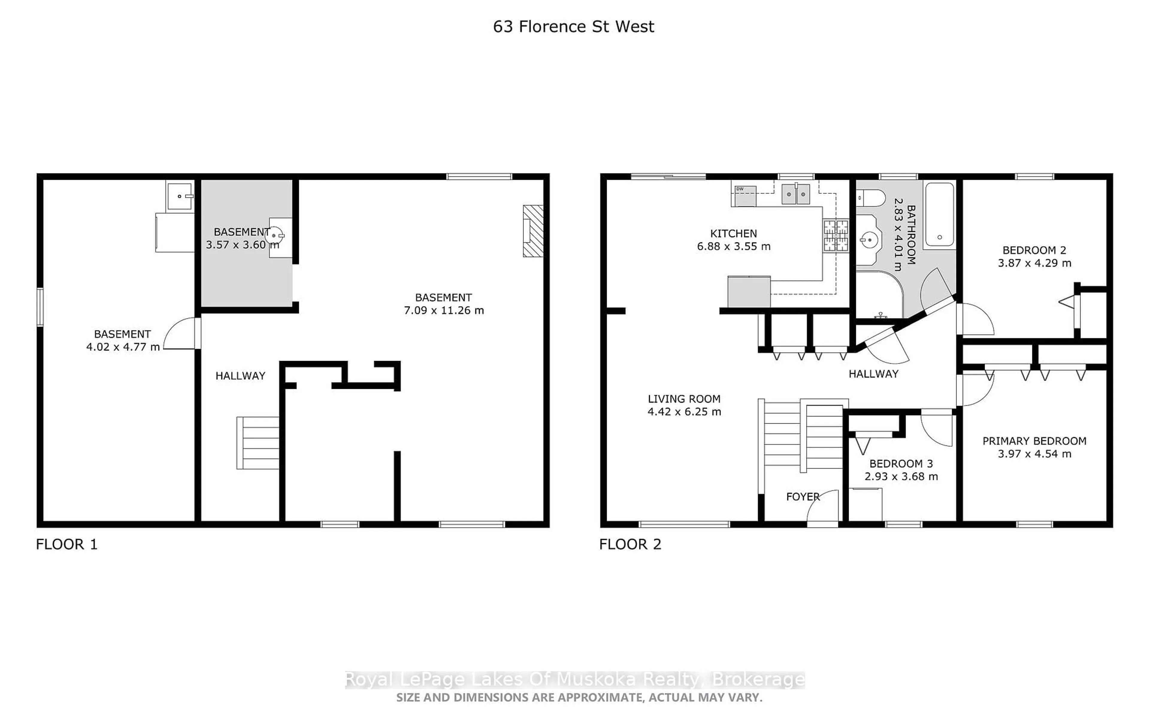 Floor plan for 63 Florence St, Huntsville Ontario P1H 1V4
