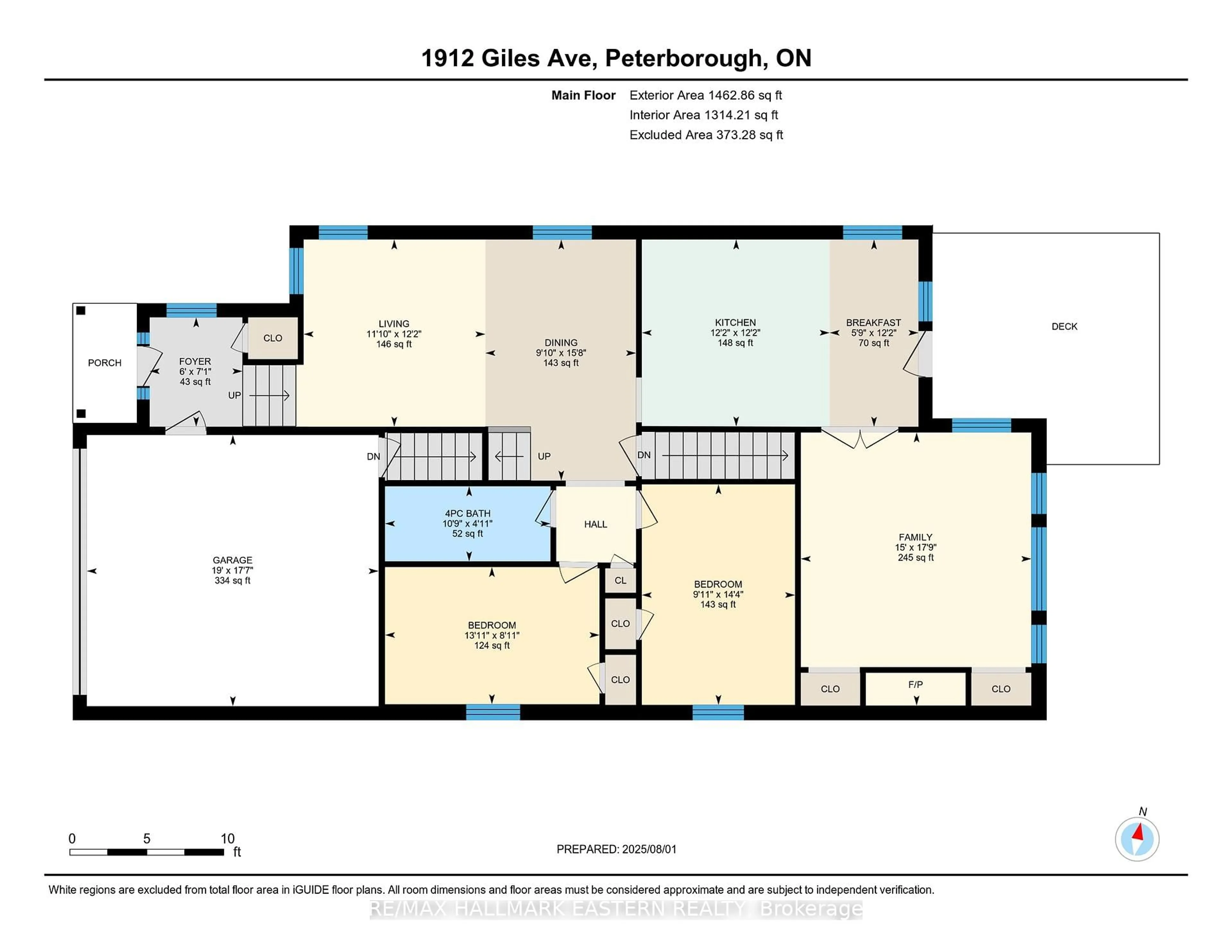Floor plan for 1912 Giles Ave, Peterborough West Ontario K9K 2P3
