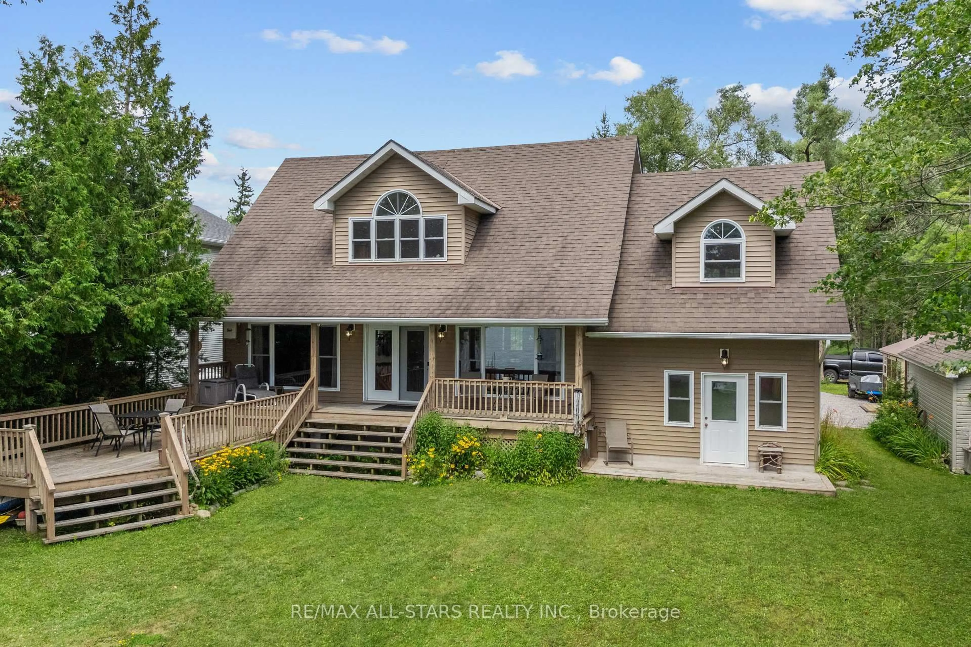 A pic from outside/outdoor area/front of a property/back of a property/a pic from drone, water/lake/river/ocean view for 41 Fells Bay Rd, Kawartha Lakes Ontario K0M 1N0