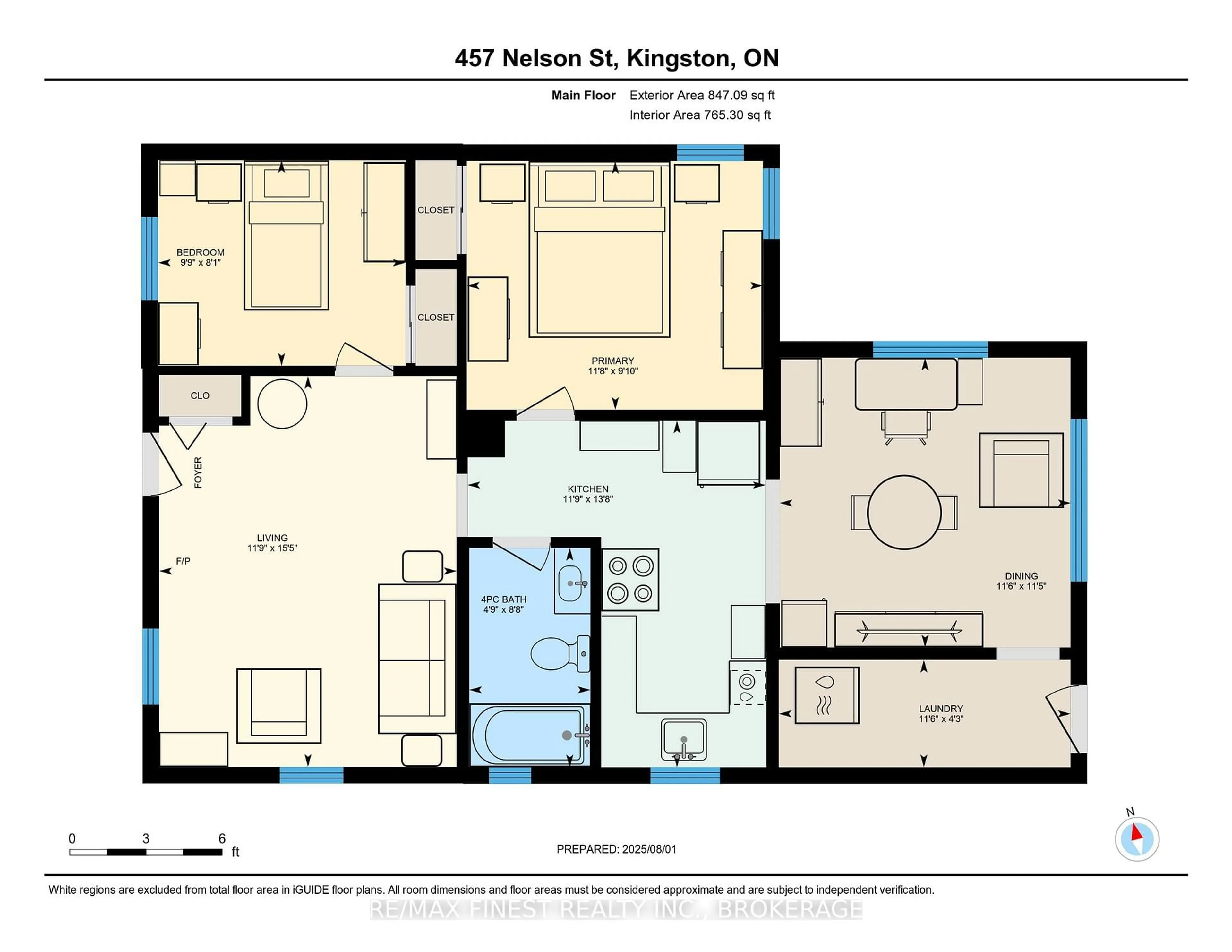 Floor plan for 457 Nelson St, Kingston Ontario K7K 4N4
