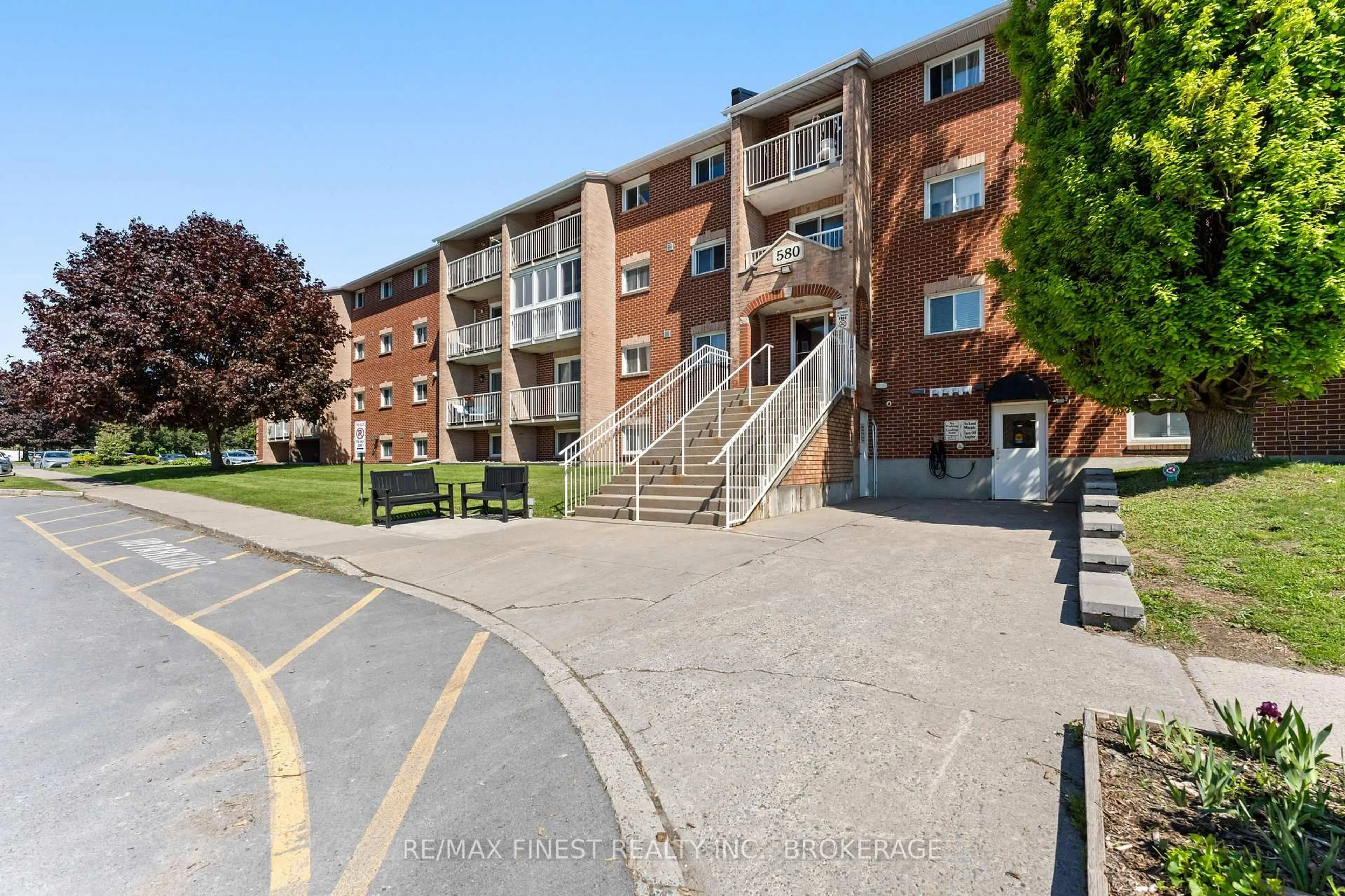 A pic from outside/outdoor area/front of a property/back of a property/a pic from drone, street for 580 Armstrong Rd #102, Kingston Ontario K7M 8M3