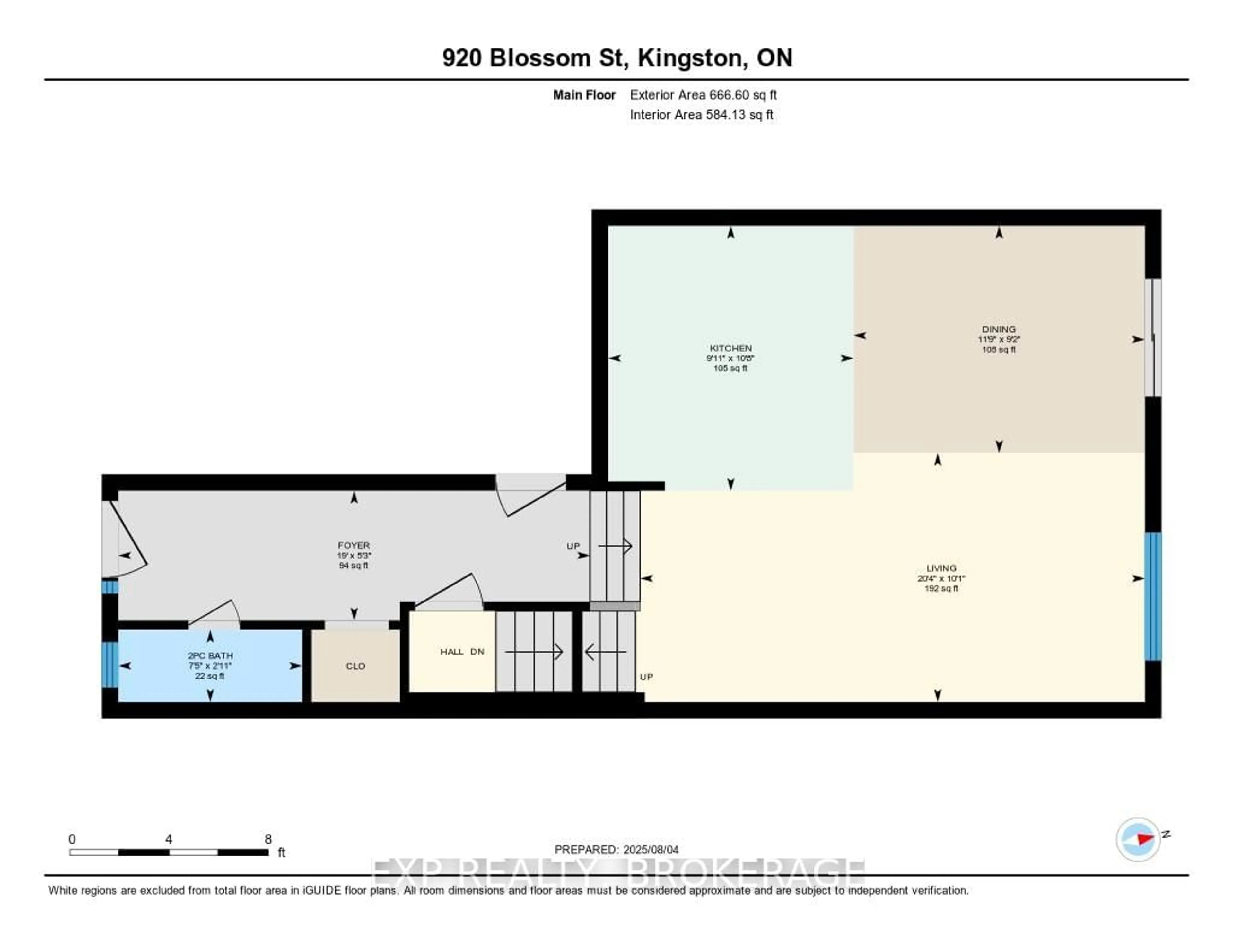 Floor plan for 920 BLOSSOM St, Kingston Ontario K7P 0N2