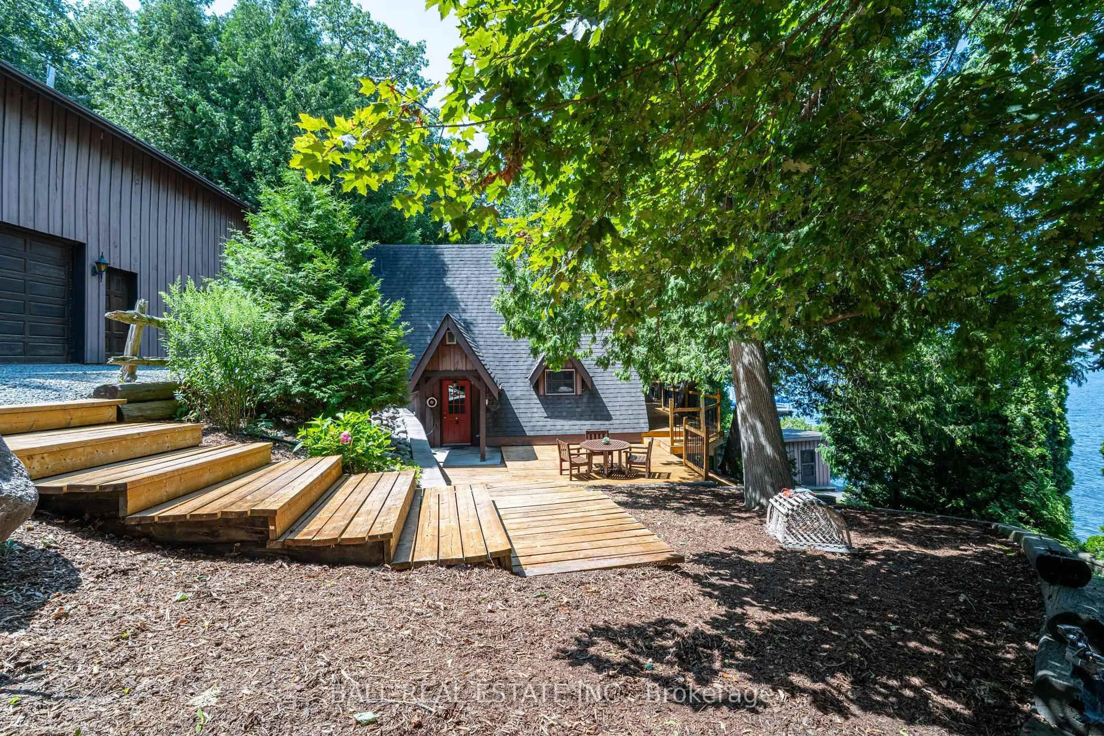 Patio, forest/trees view for 8018 Taits Beach Rd #240, Hamilton Township Ontario K0L 1E0