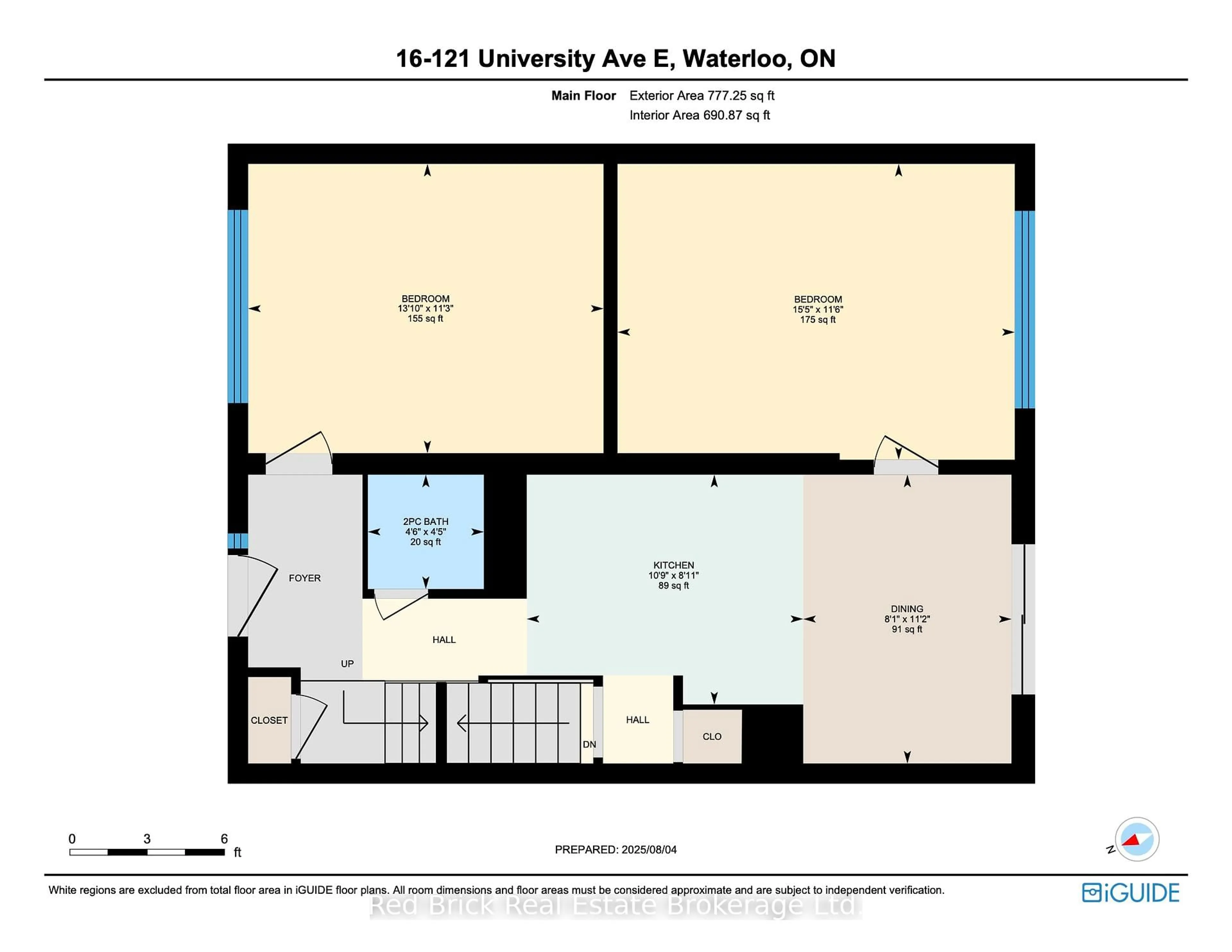 Floor plan for 121 University Ave #16, Waterloo Ontario N2J 4J1