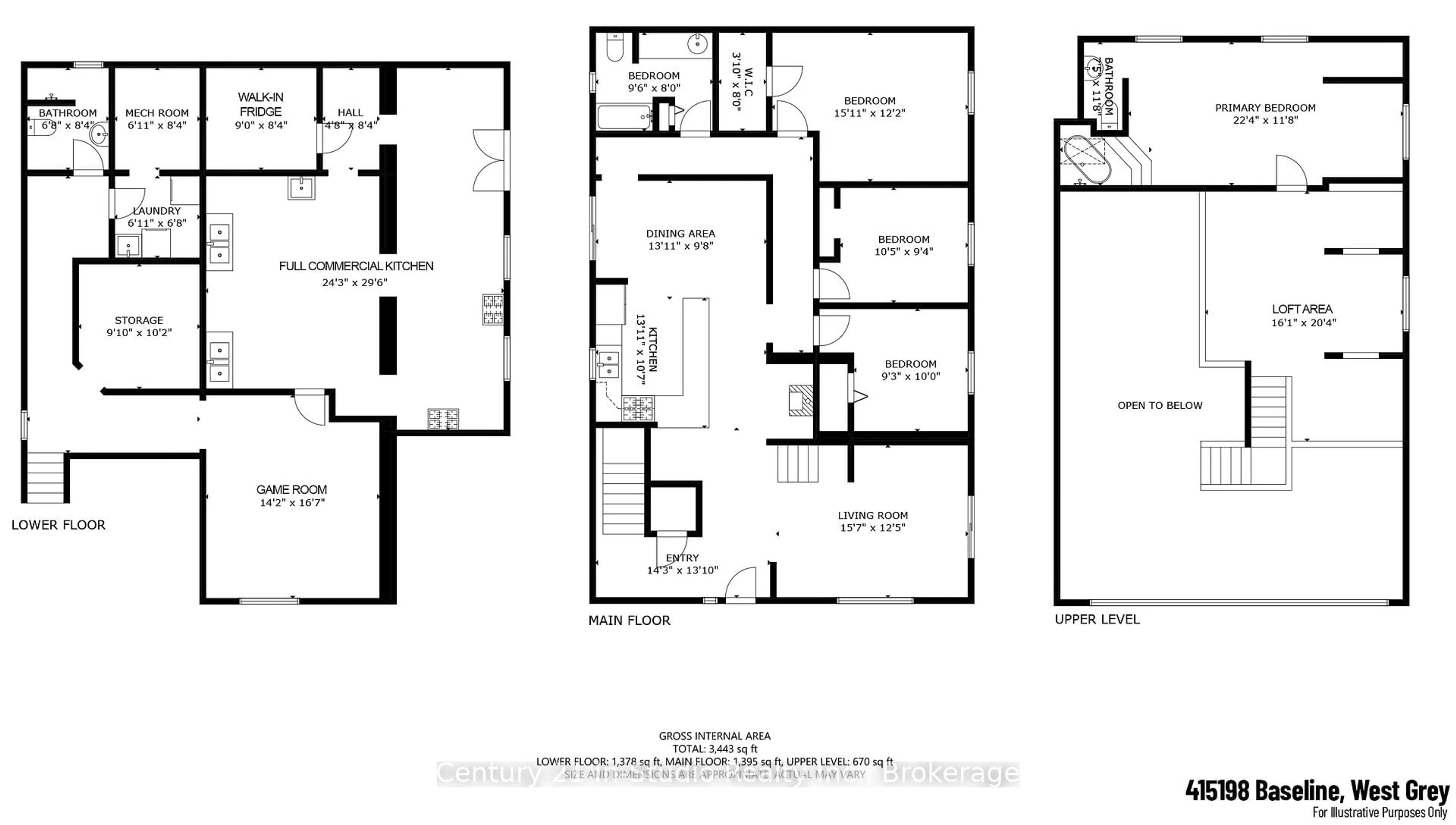 Floor plan for 415198 Baseline Rd, West Grey Ontario N0G 1R0