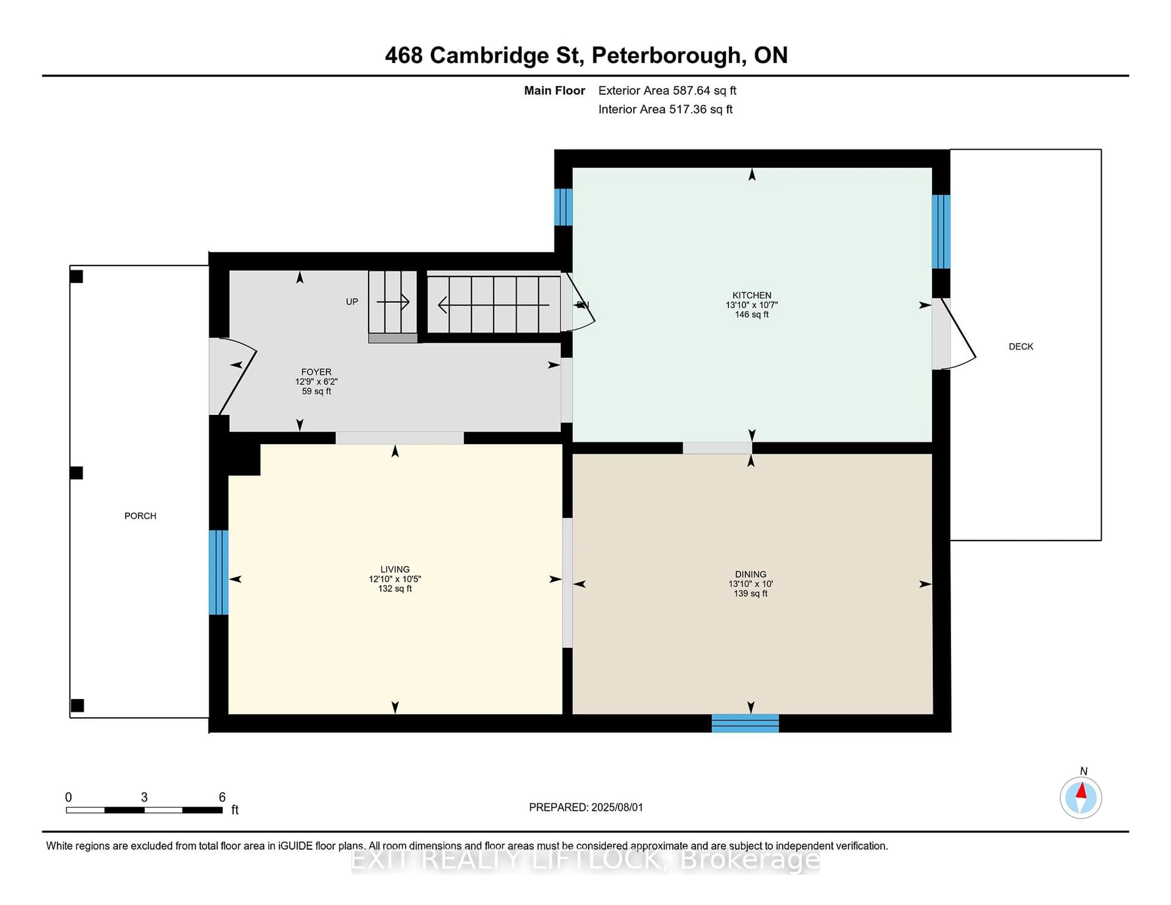Floor plan for 468 Cambridge St, Peterborough Central Ontario K9H 4T3