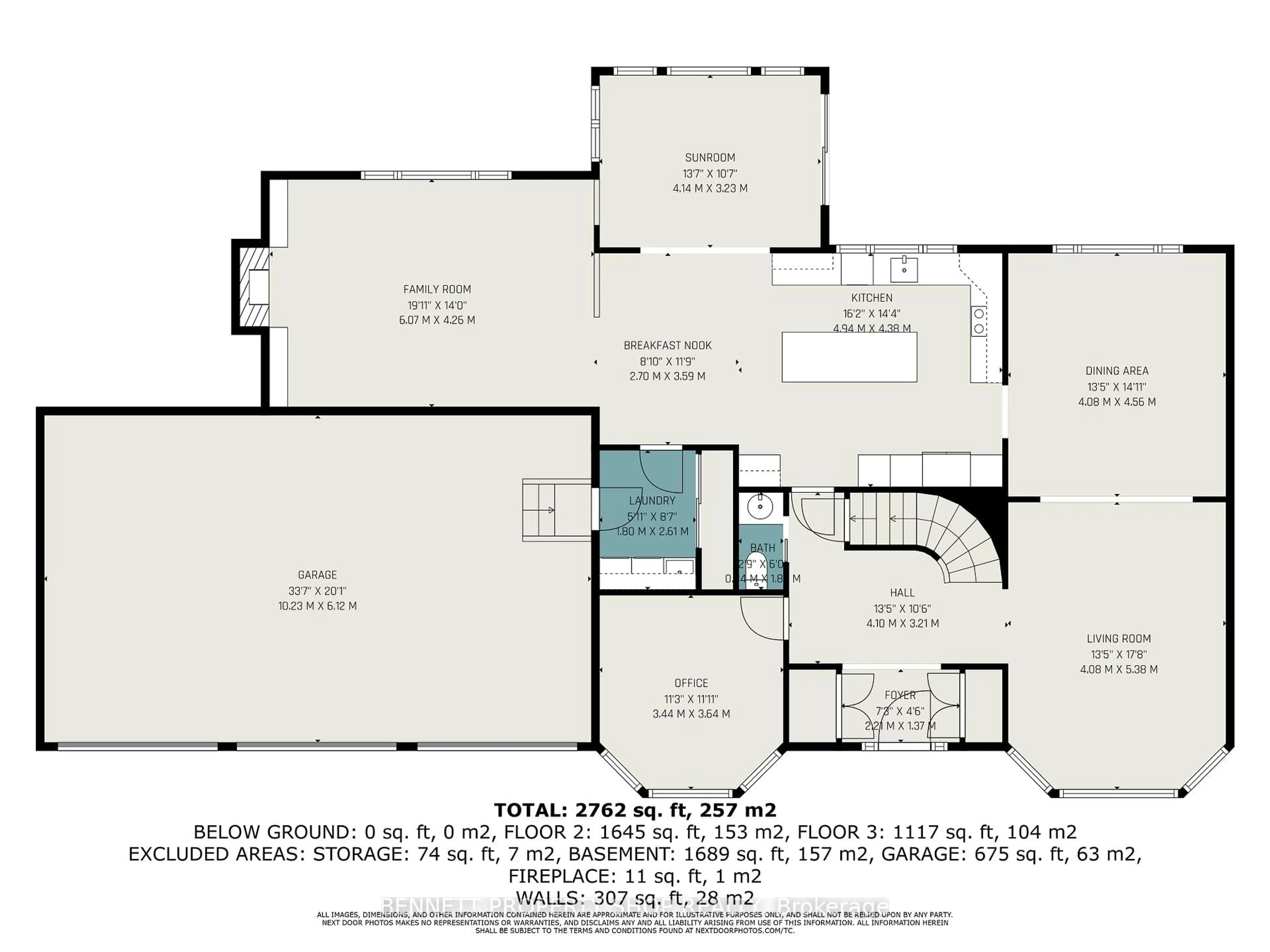 Floor plan for 1410 Sherruby Way, Kanata Ontario K2W 1B1