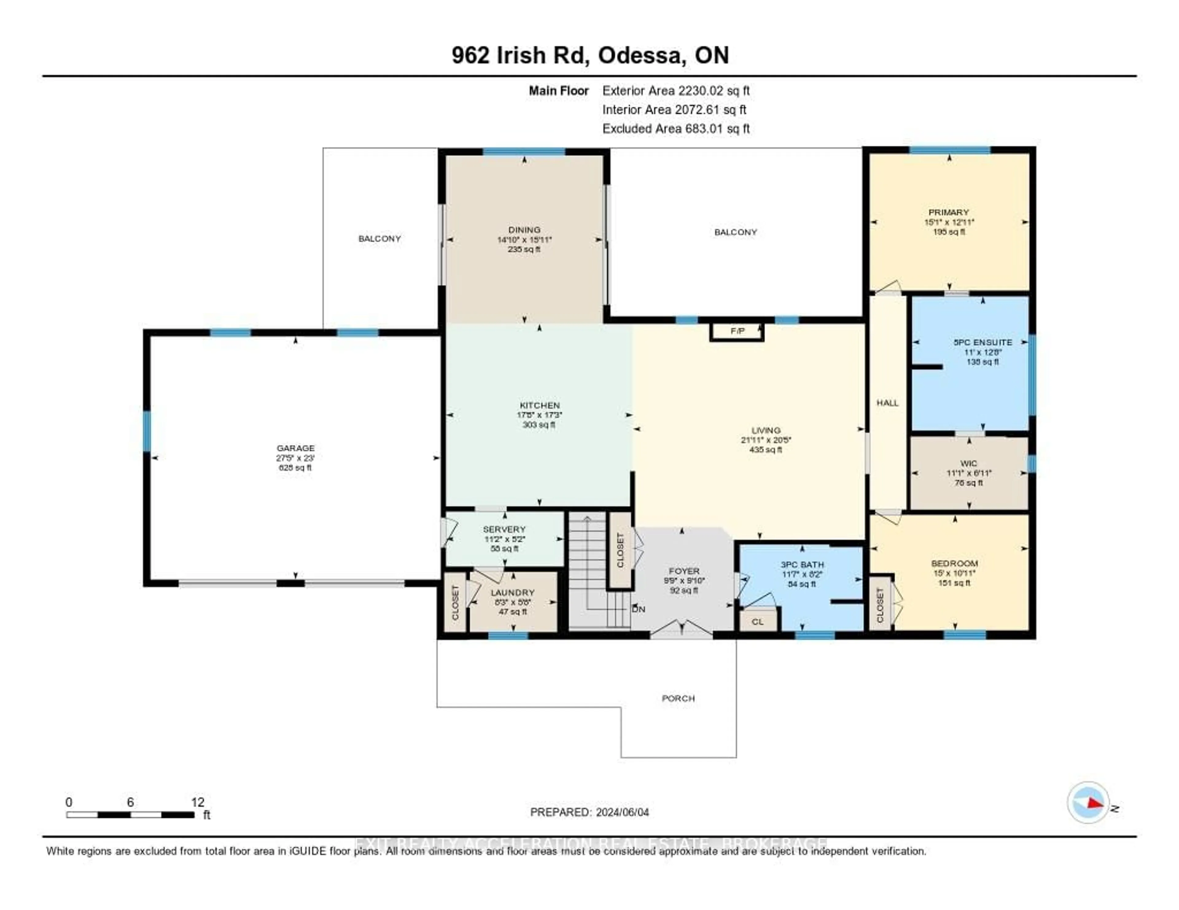 Floor plan for 962 Irish Rd, Bissett Creek Ontario K0H 2H0