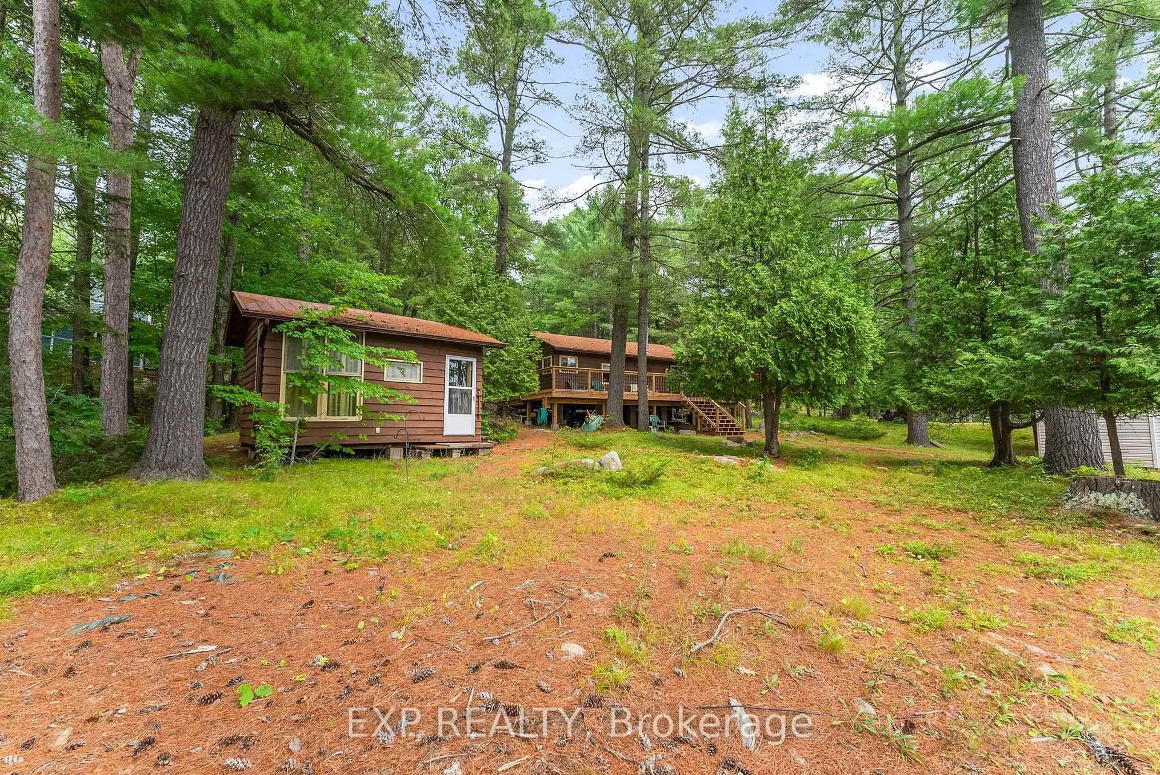 A pic from outside/outdoor area/front of a property/back of a property/a pic from drone, forest/trees view for 299 High Lane, Renfrew Ontario K7V 3Z9