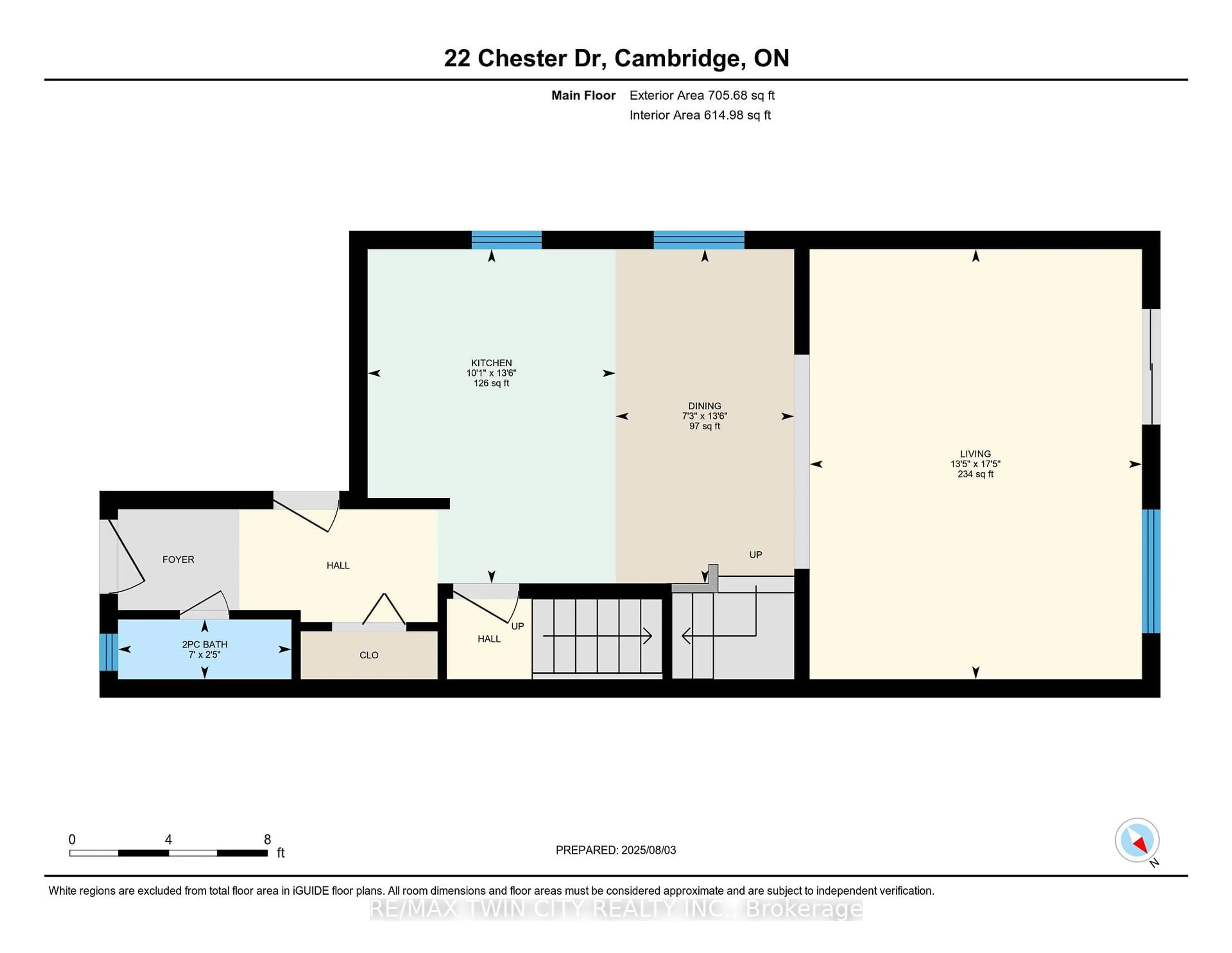 Floor plan for 22 Chester Dr, Cambridge Ontario N1T 2C4