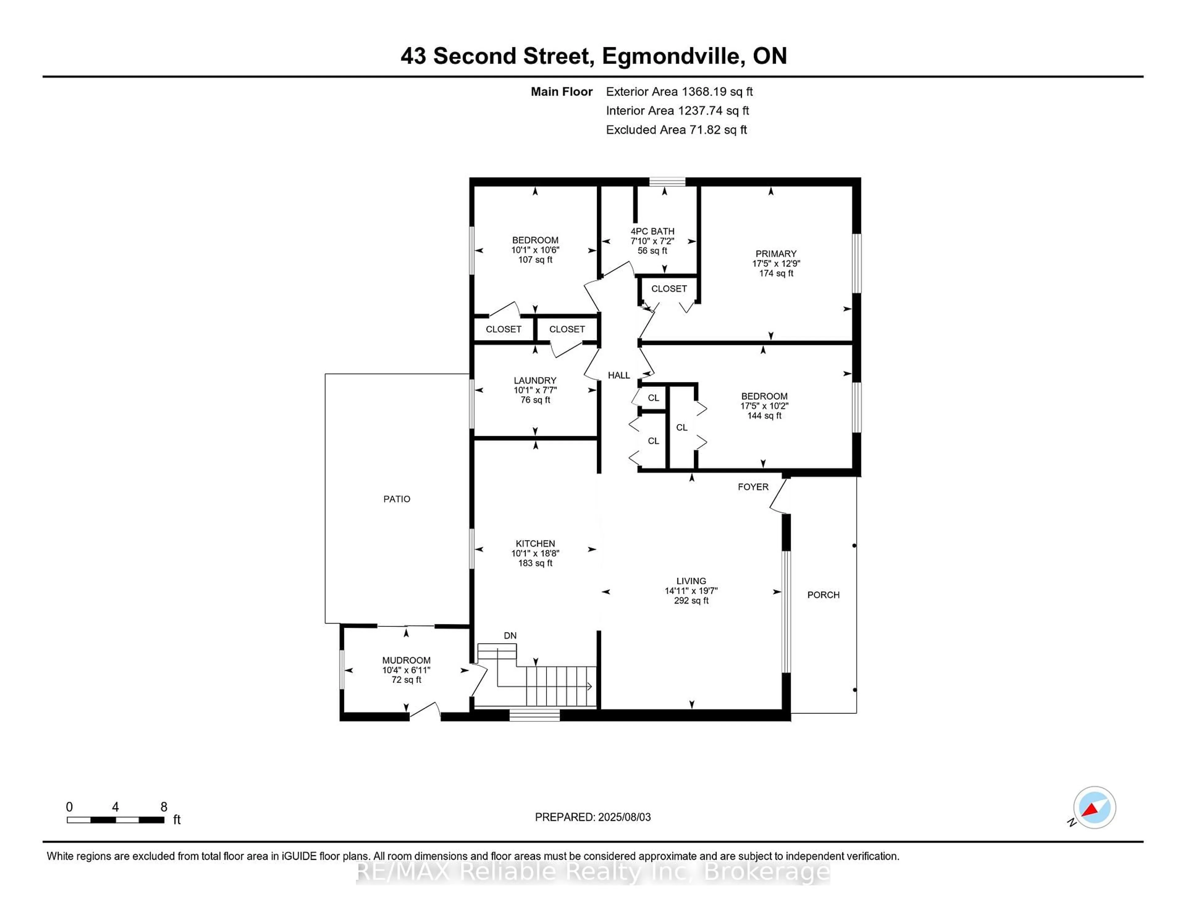 Floor plan for 43 Second St, Huron East Ontario N0K 1G0