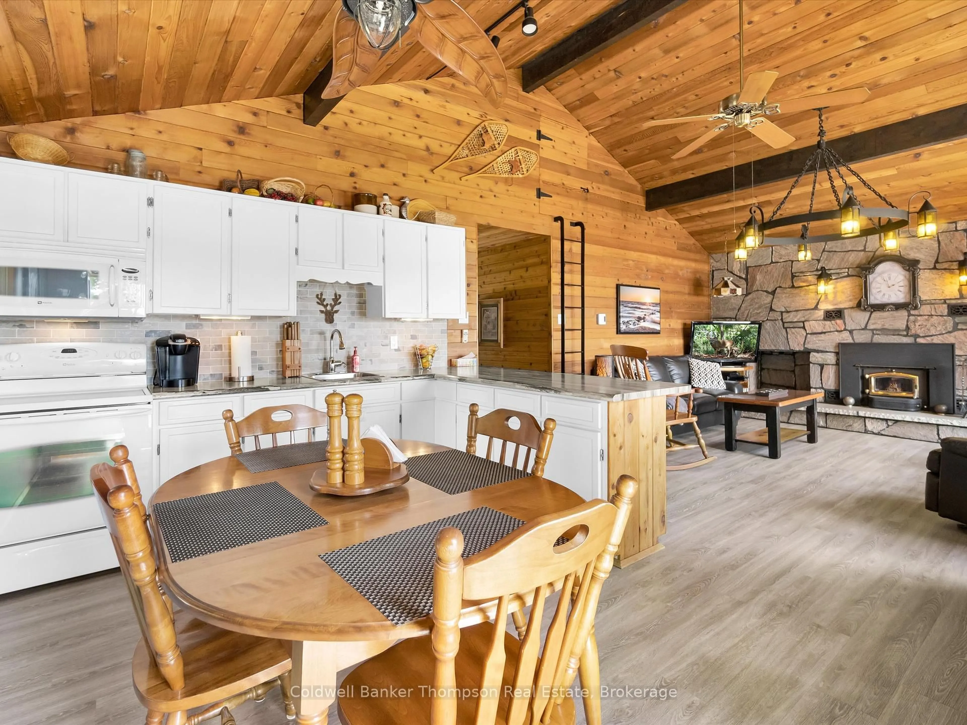 Open concept kitchen, wood/laminate floor for 152 Clark Rd, Armour Ontario P0A 1C0