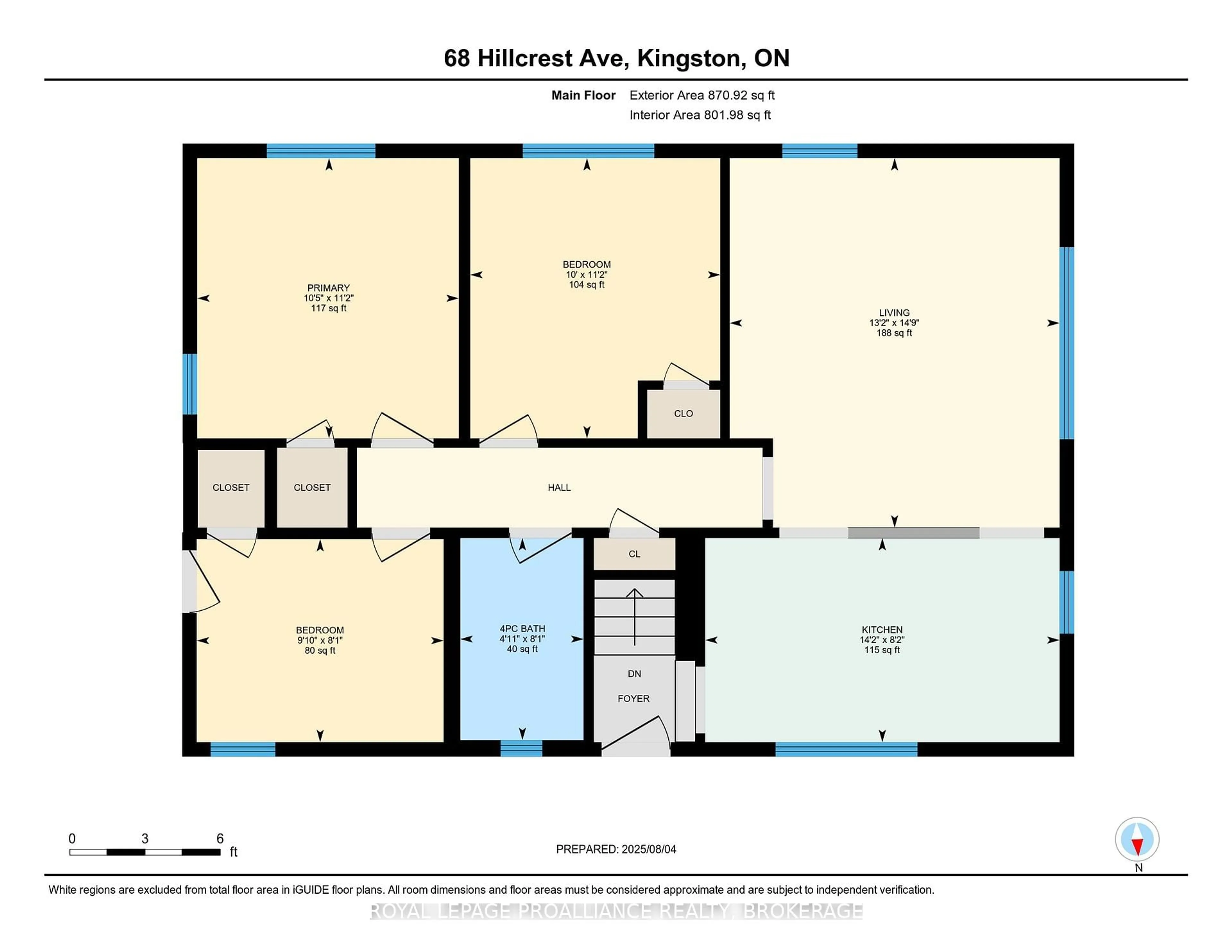 Floor plan for 68 Hillcrest Ave, Kingston Ontario K7K 4L8