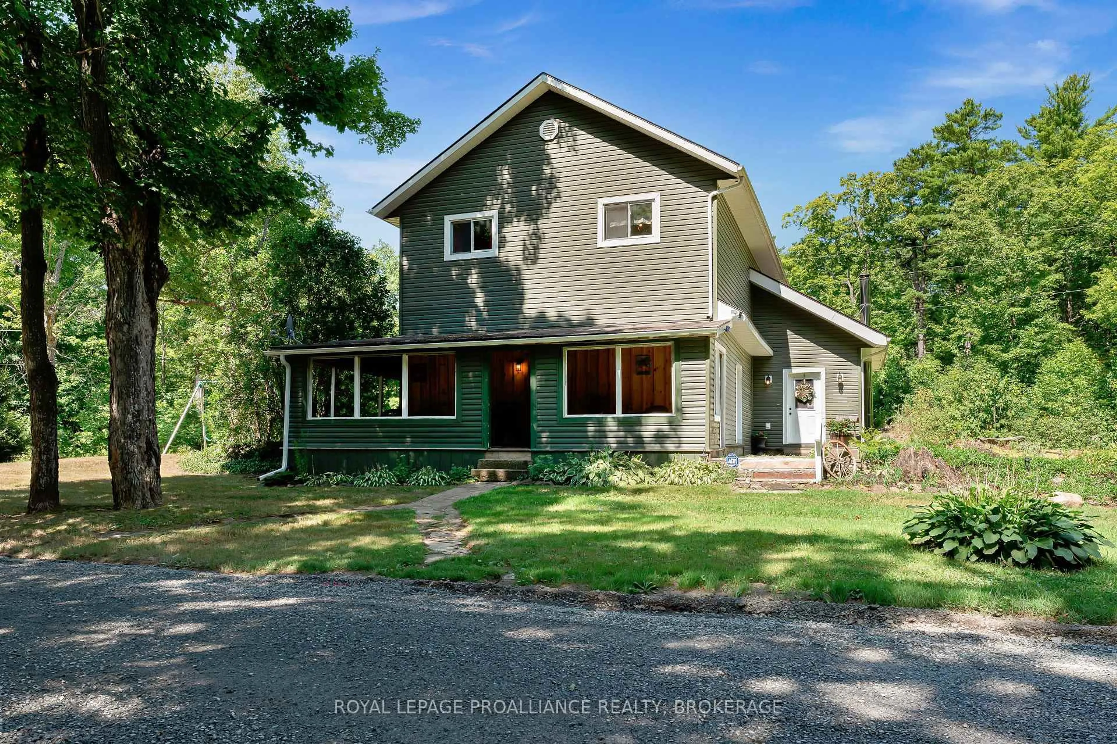 A pic from outside/outdoor area/front of a property/back of a property/a pic from drone, street for 6507 Craig Rd, Verona Ontario K0H 2W0