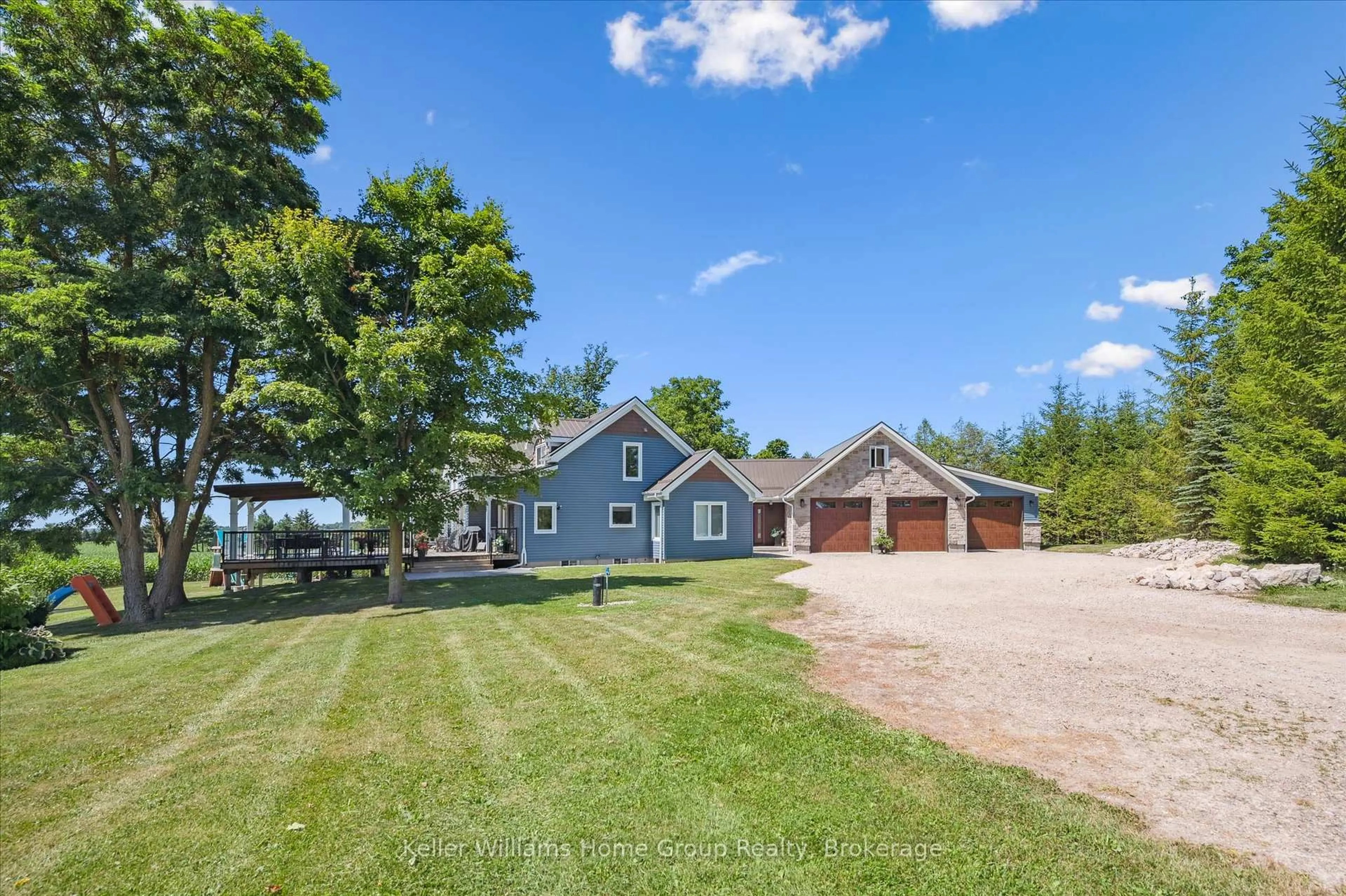 A pic from outside/outdoor area/front of a property/back of a property/a pic from drone, water/lake/river/ocean view for 8141 Side Road 20, Centre Wellington Ontario N1M 2W4