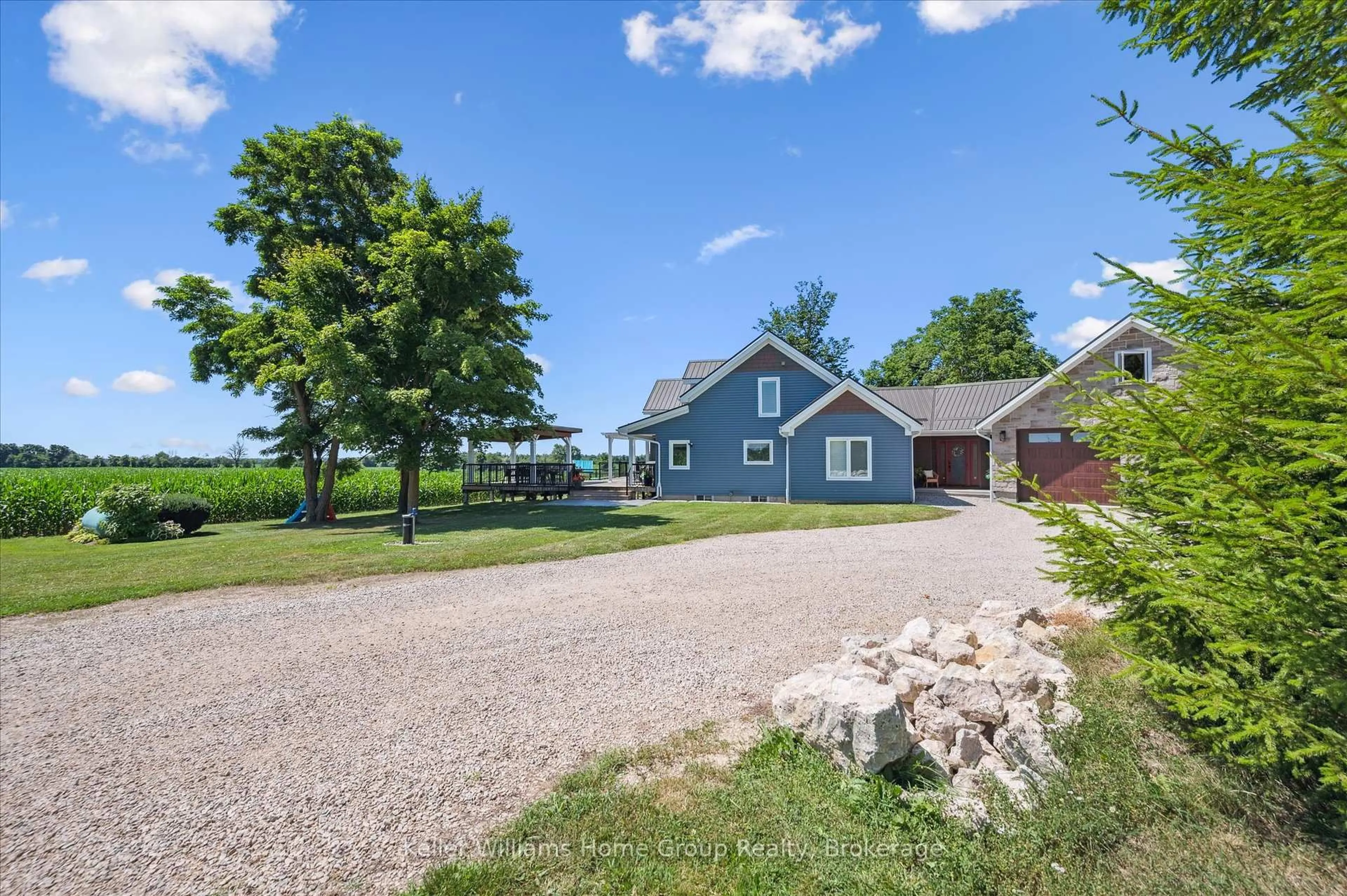 A pic from outside/outdoor area/front of a property/back of a property/a pic from drone, water/lake/river/ocean view for 8141 Side Road 20, Centre Wellington Ontario N1M 2W4