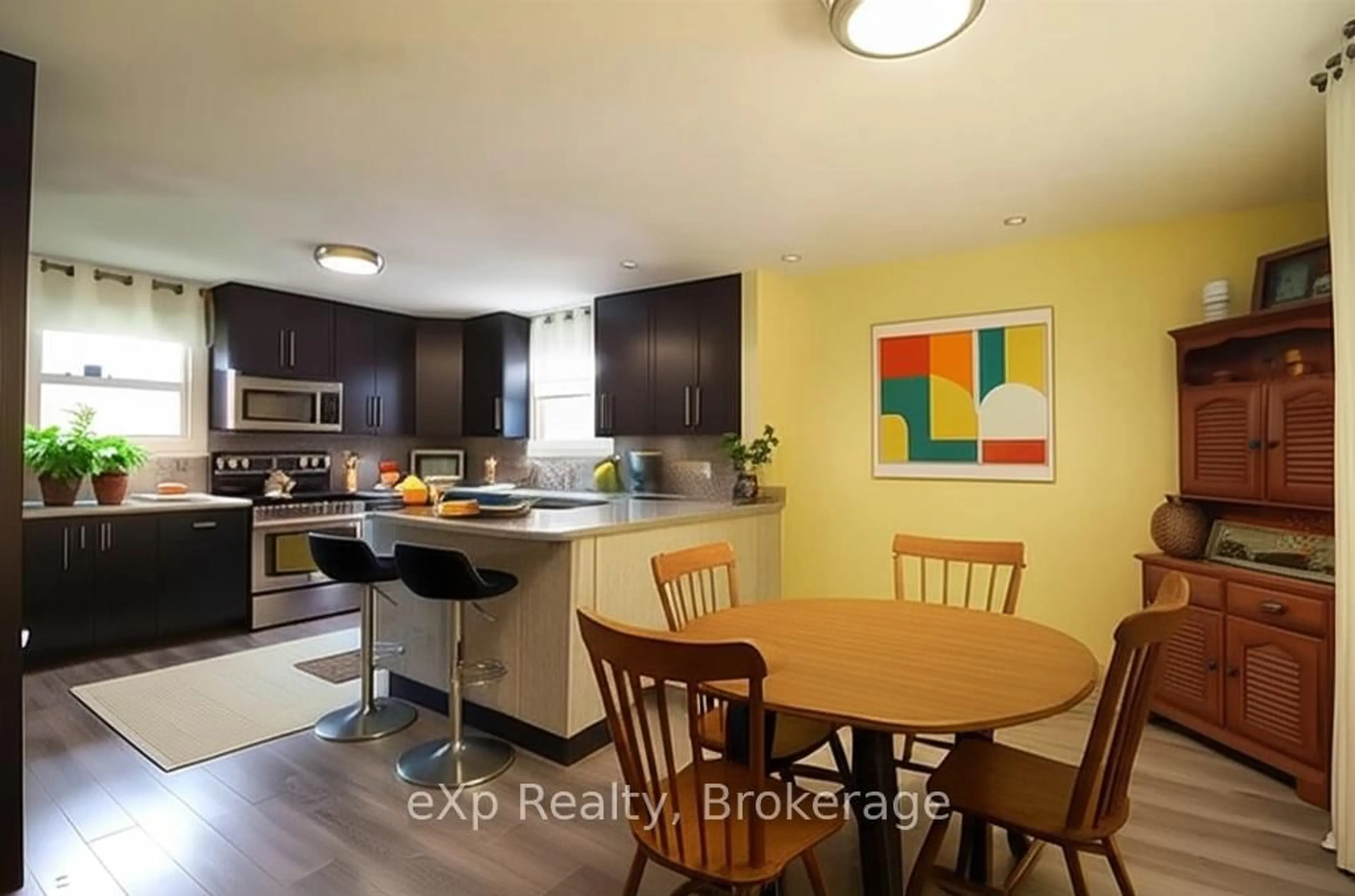 Open concept kitchen, wood/laminate floor for 683005 Chatsworth Road 24 Rd, Chatsworth Ontario N0H 2V0